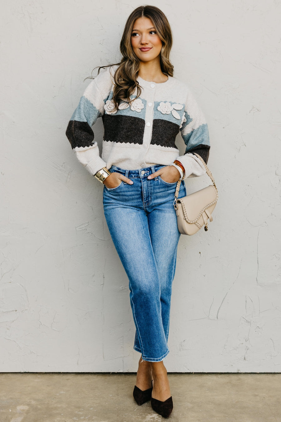 The Rivka Rosette Cardigan
