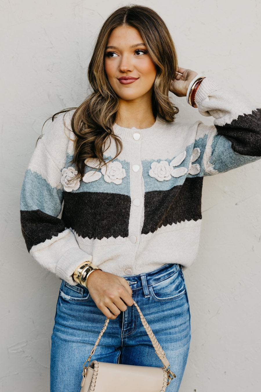 The Rivka Rosette Cardigan
