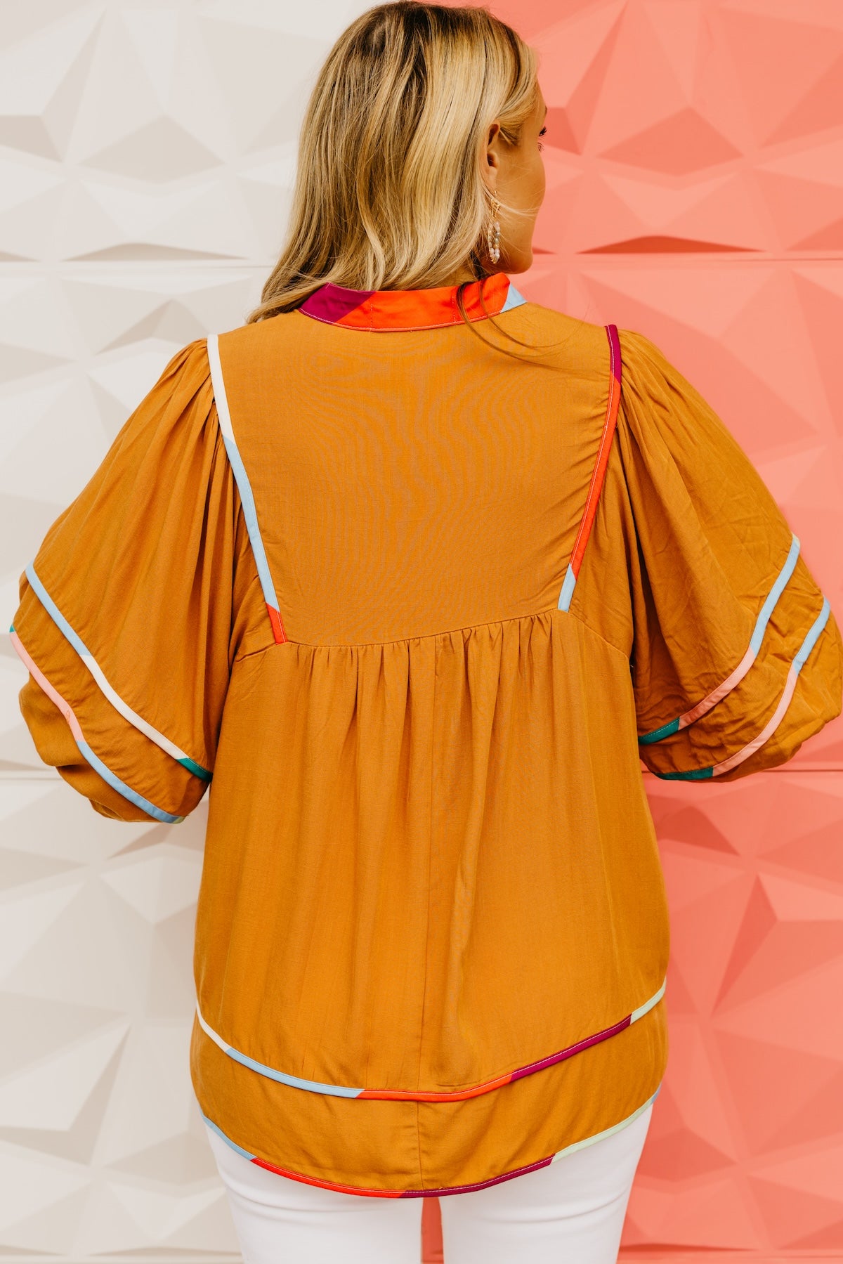 The Seth Rainbow Trim Knit Blouse