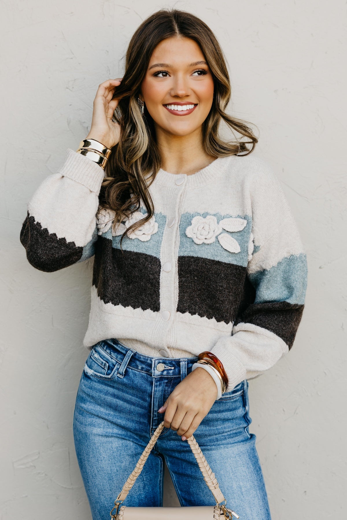 The Rivka Rosette Cardigan