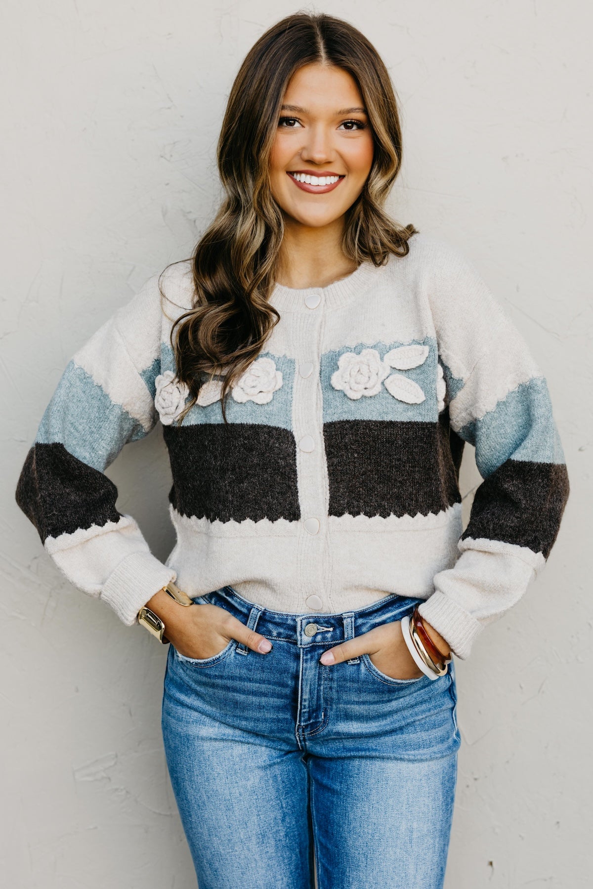 The Rivka Rosette Cardigan