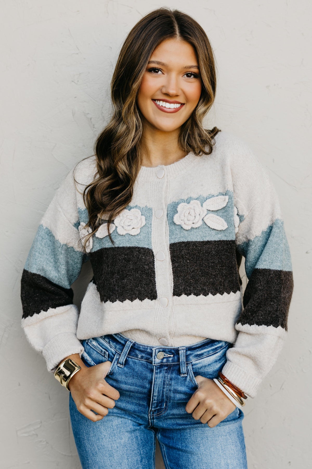 The Rivka Rosette Cardigan