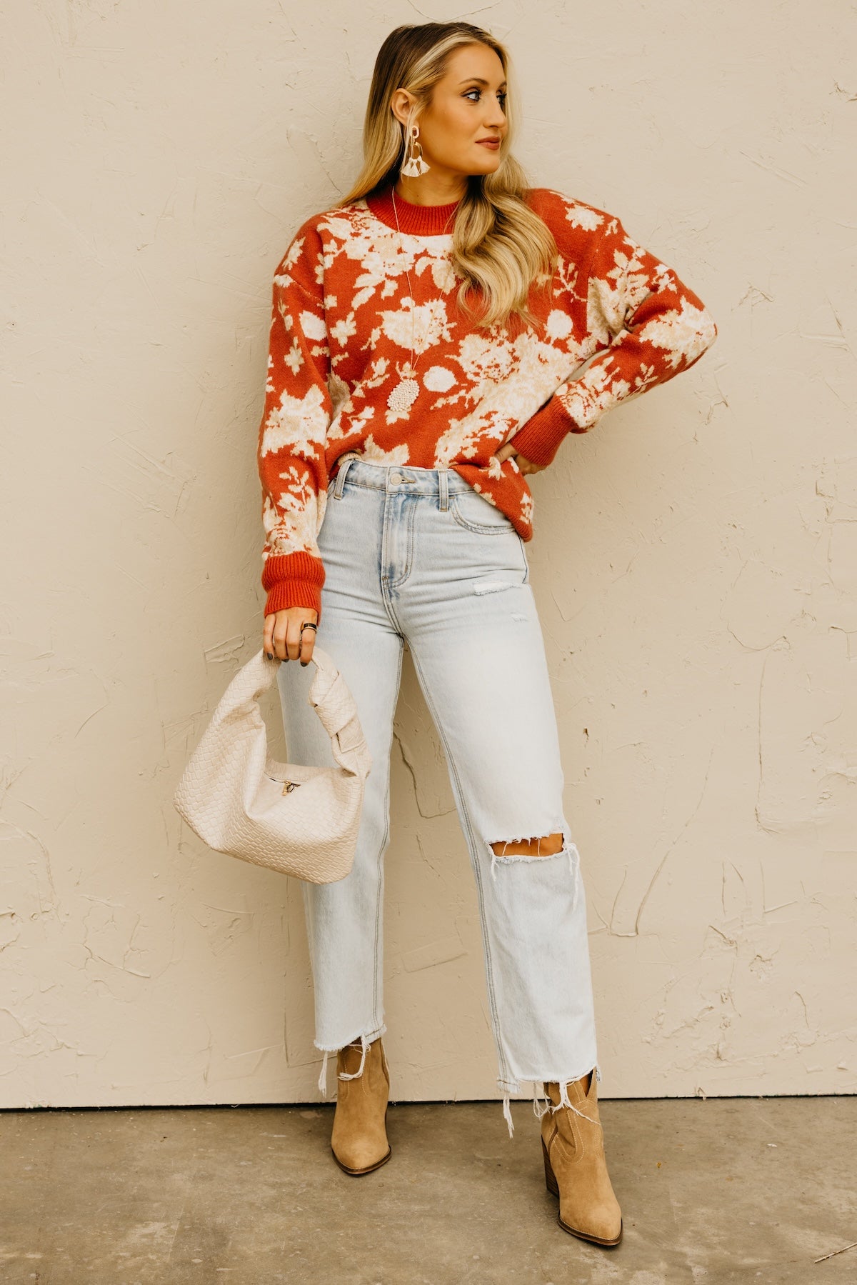 The Ruby Floral Sweater