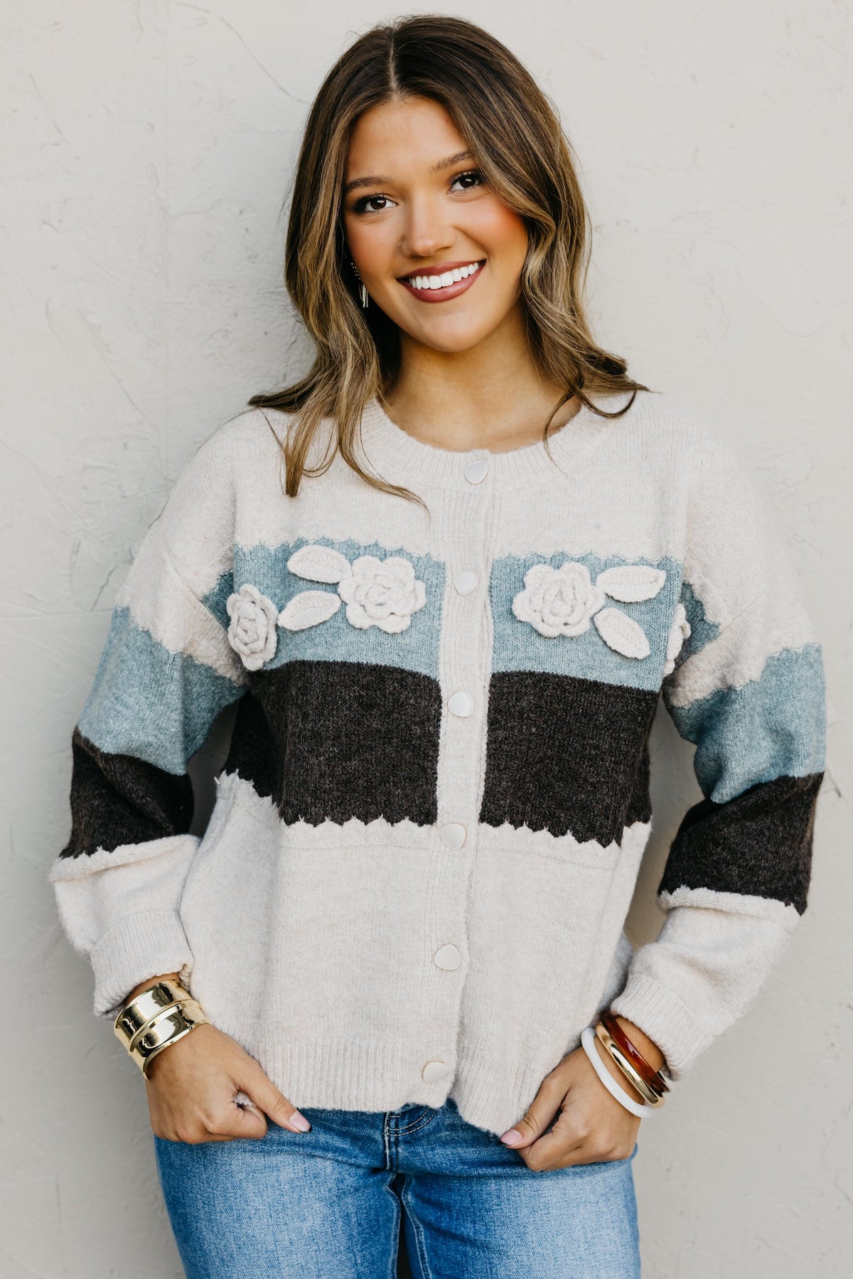 The Rivka Rosette Cardigan