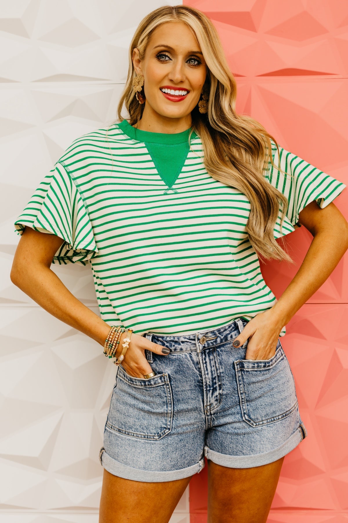 The Phoebe Ruffle Sleeve Raglan Top