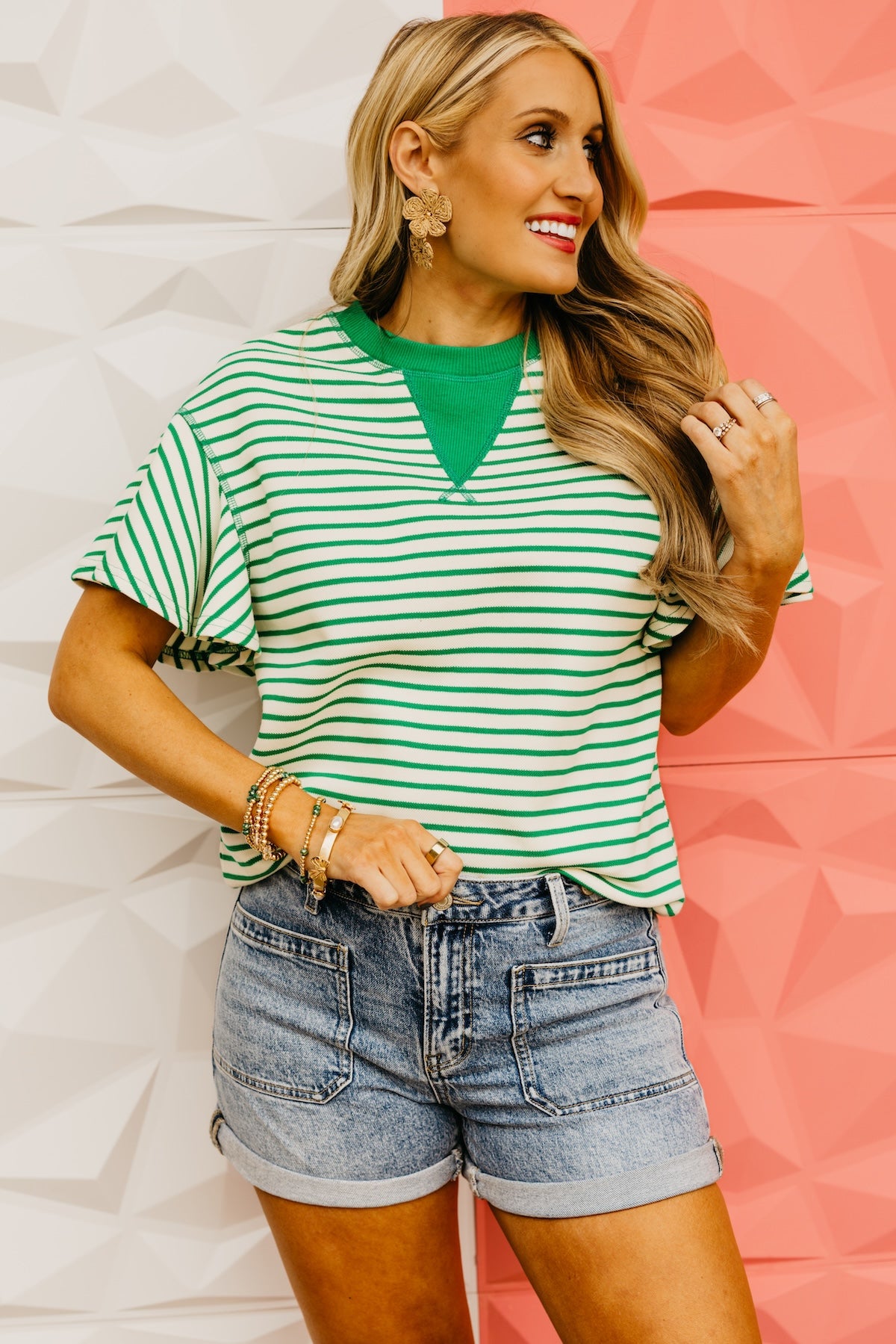 The Phoebe Ruffle Sleeve Raglan Top