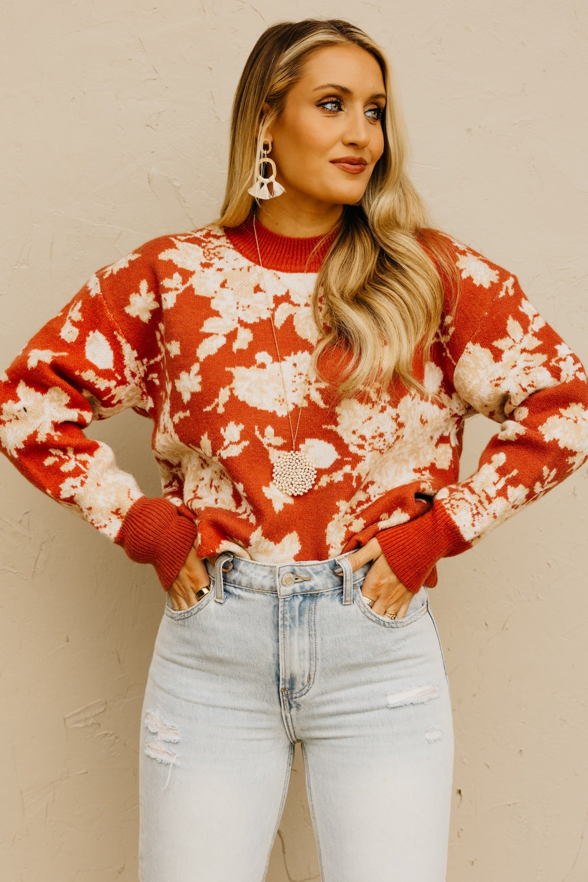 The Ruby Floral Sweater