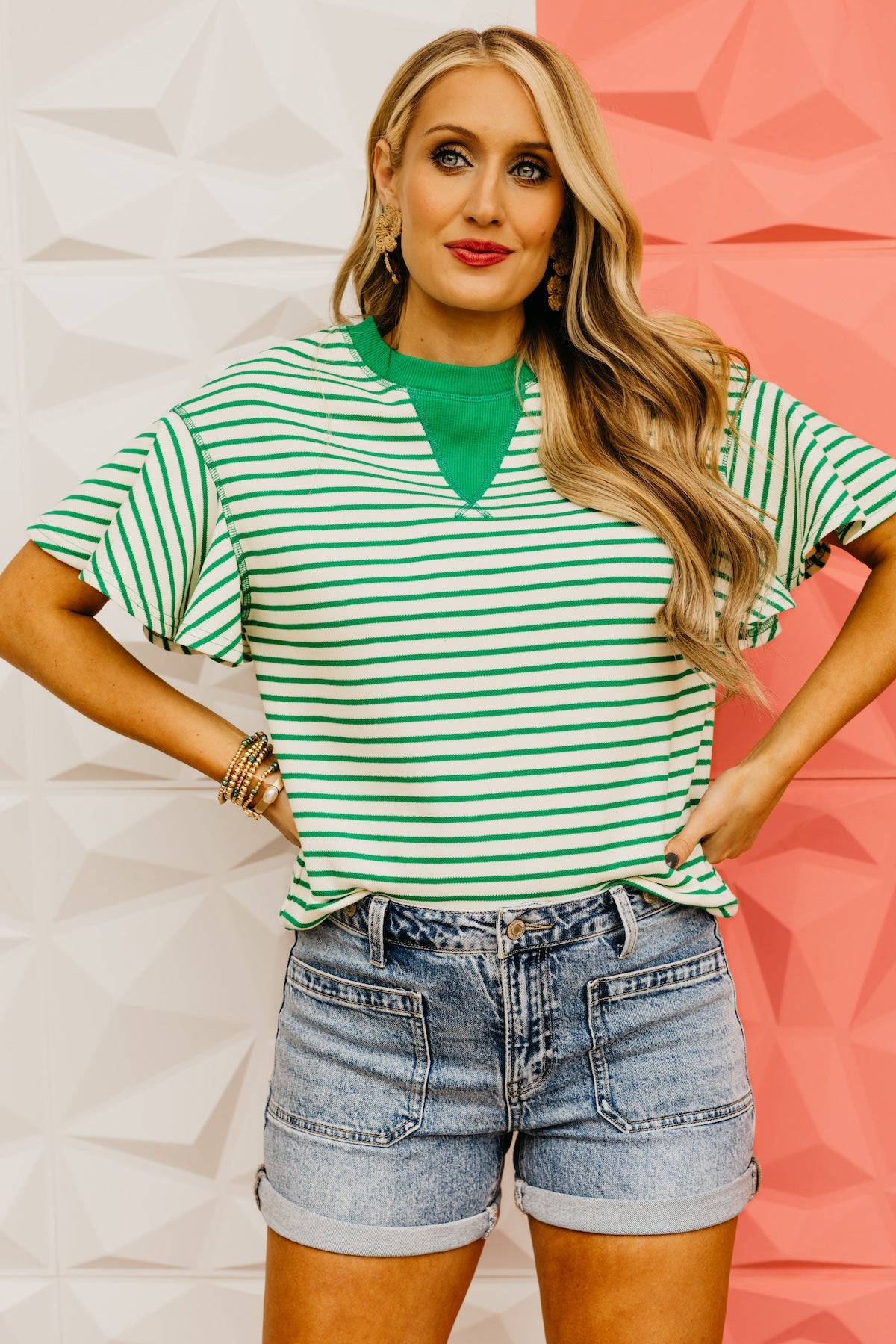 The Phoebe Ruffle Sleeve Raglan Top