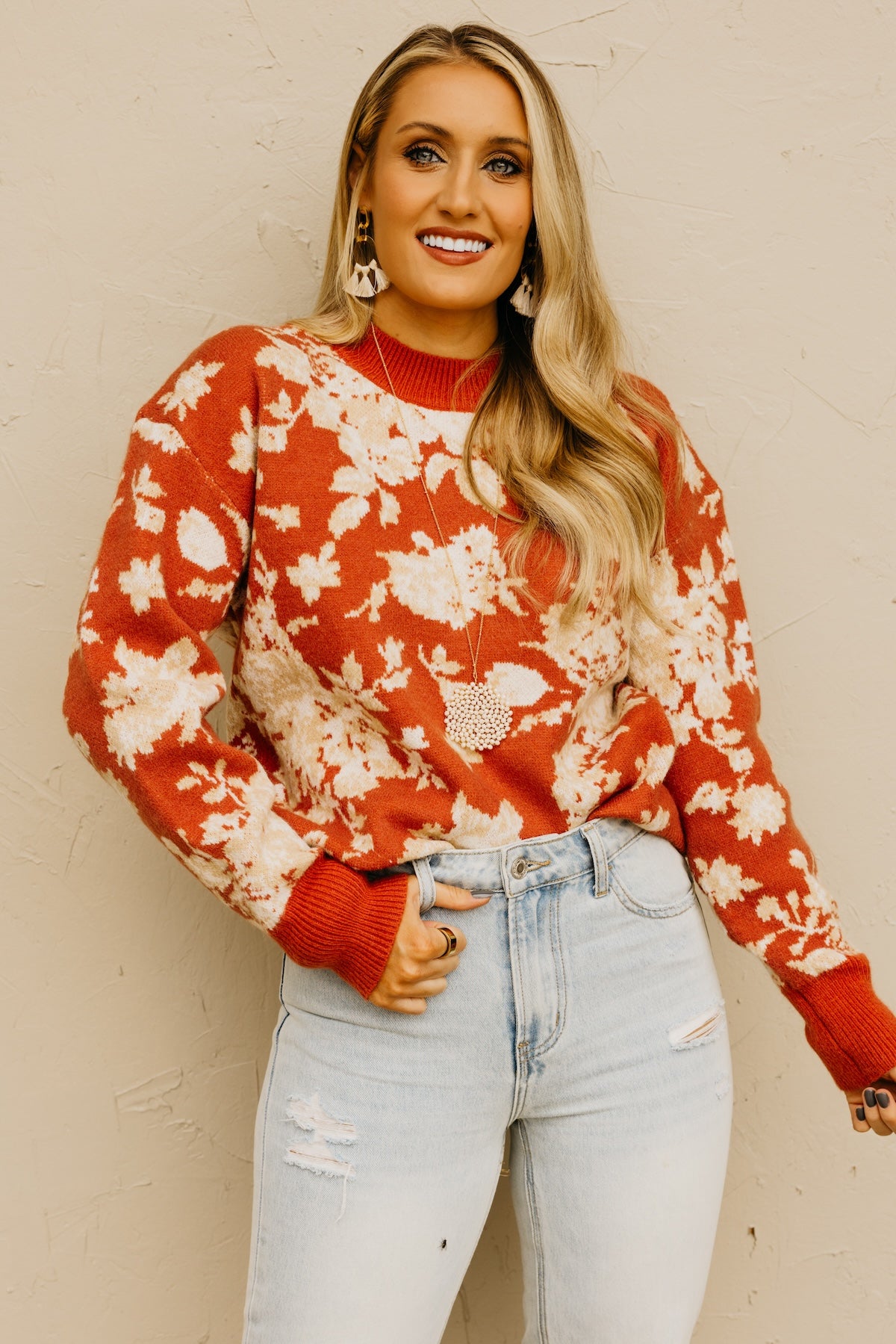 The Ruby Floral Sweater