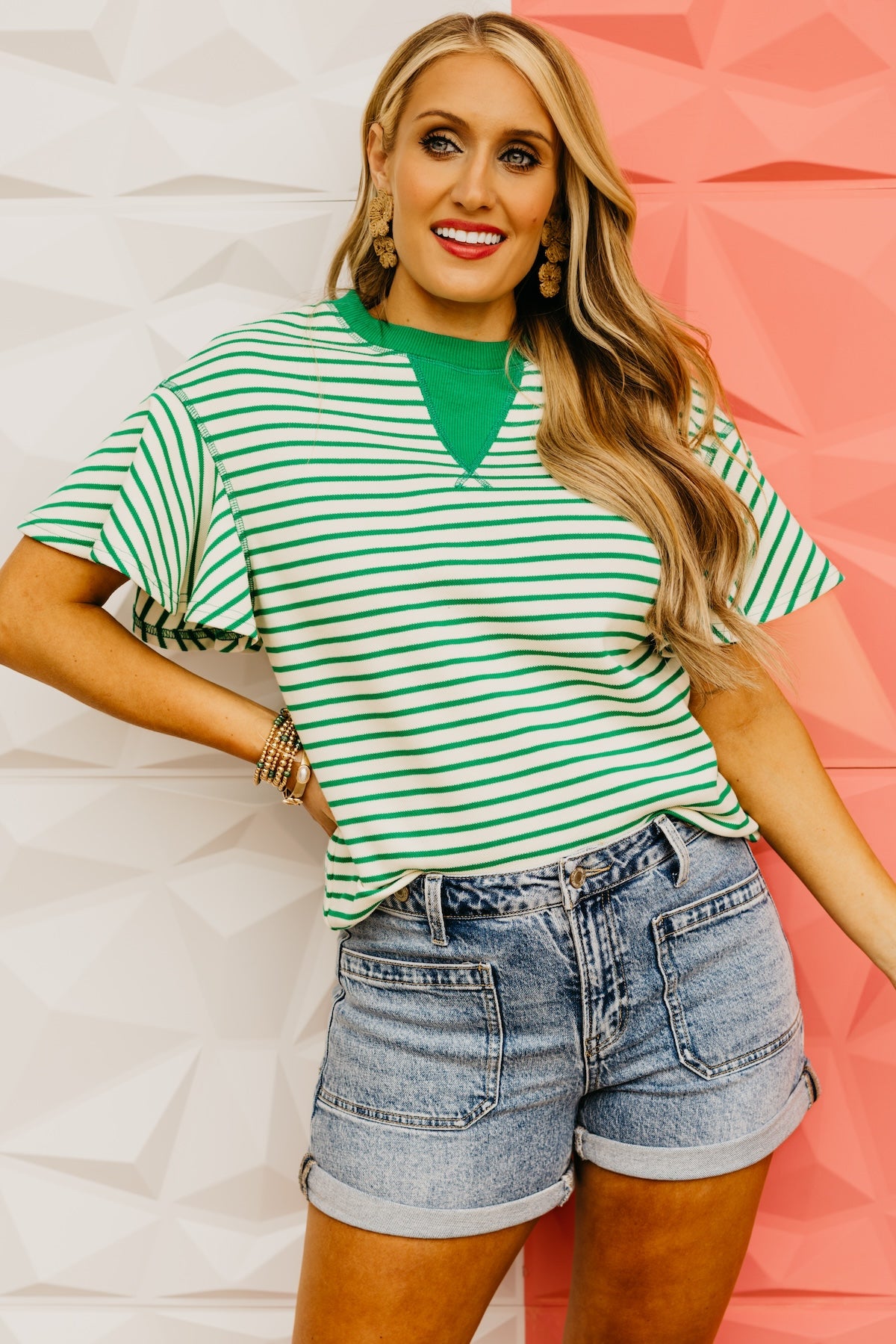 The Phoebe Ruffle Sleeve Raglan Top