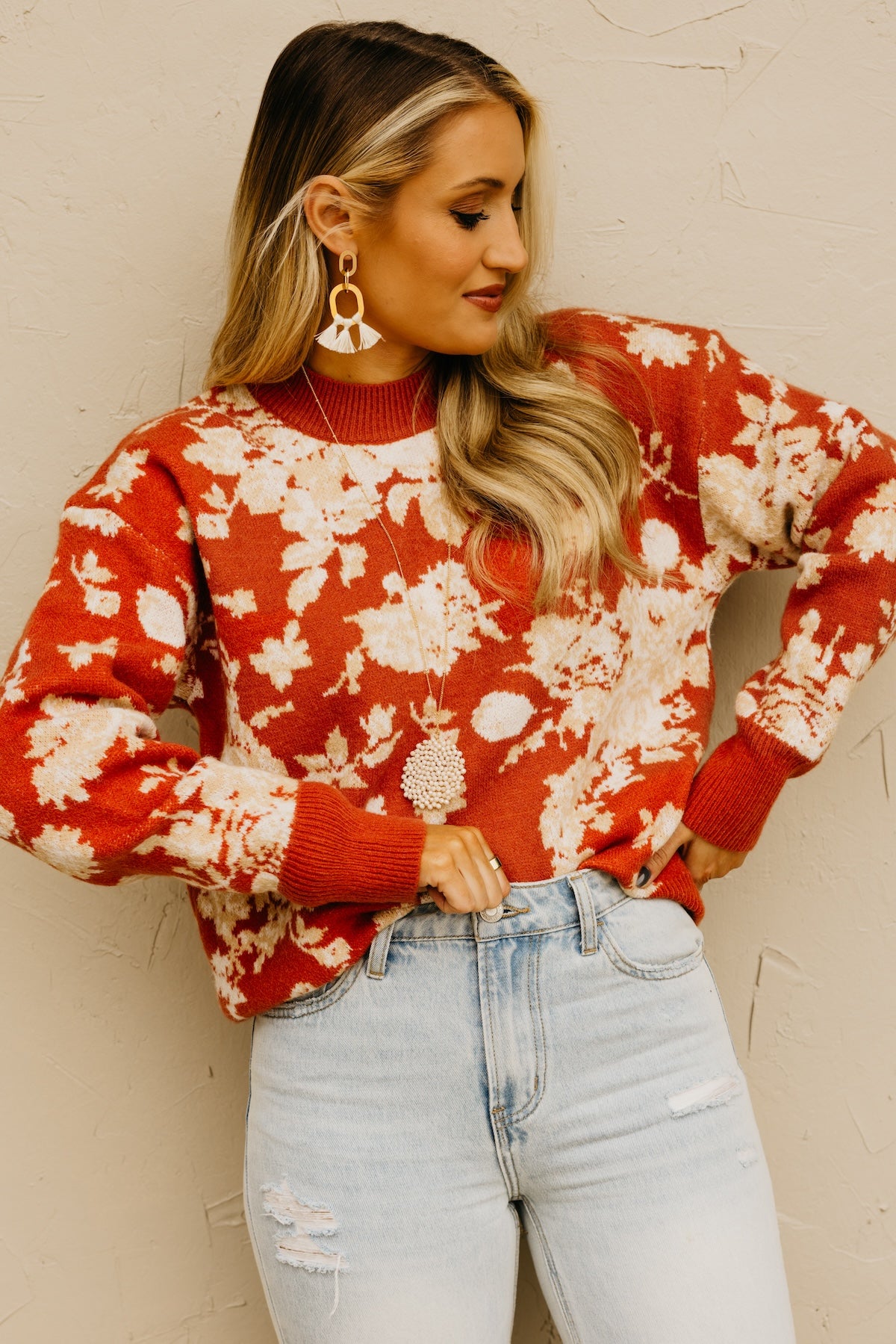 The Ruby Floral Sweater
