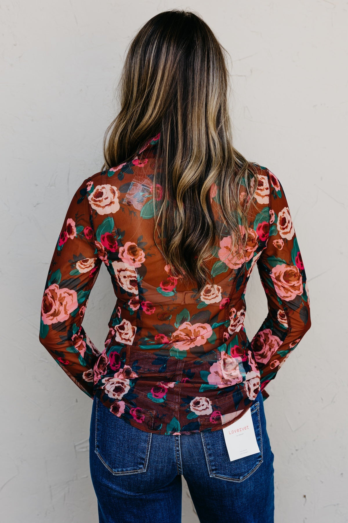 The Vivvie Sheer Button Down Top