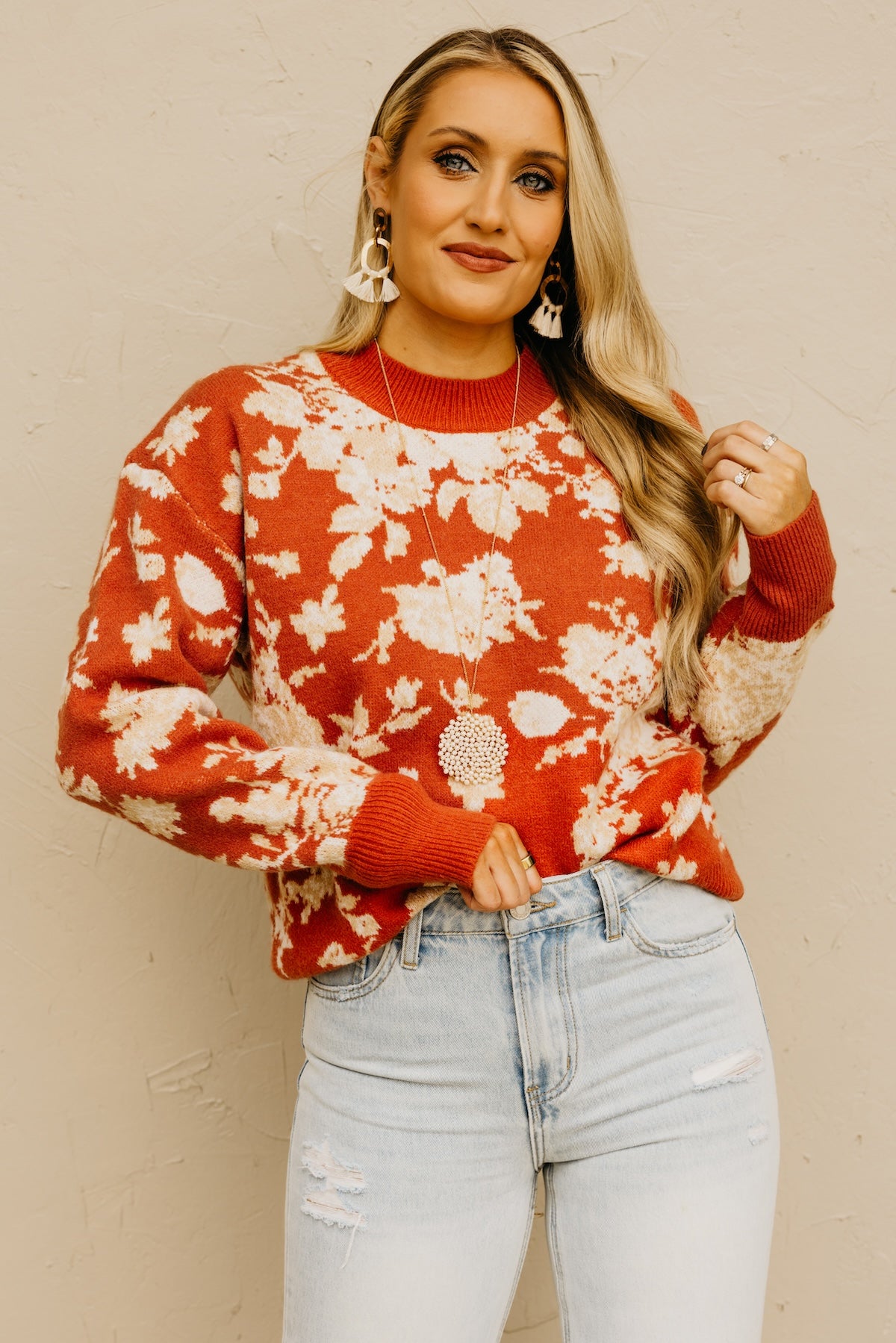 The Ruby Floral Sweater