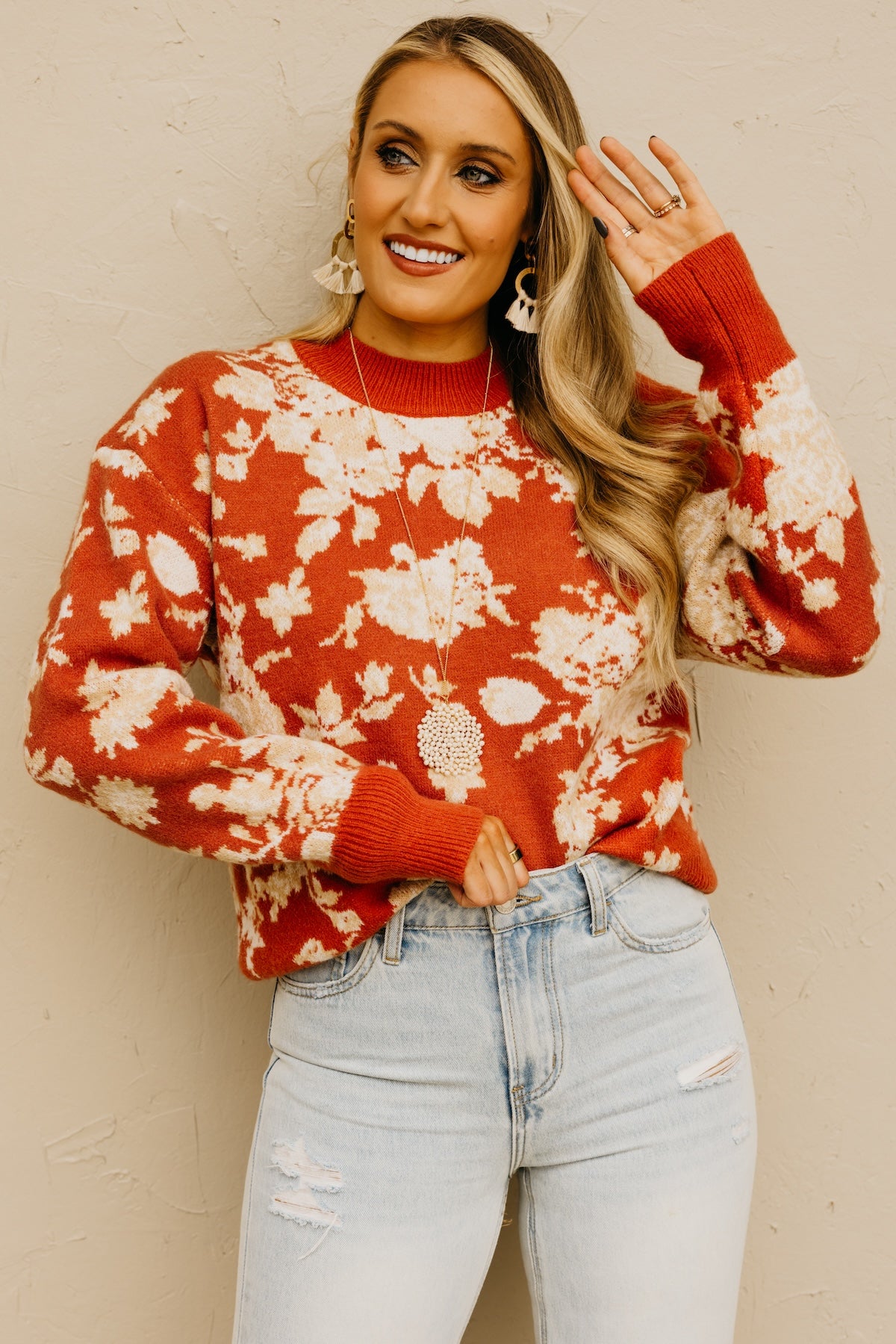The Ruby Floral Sweater