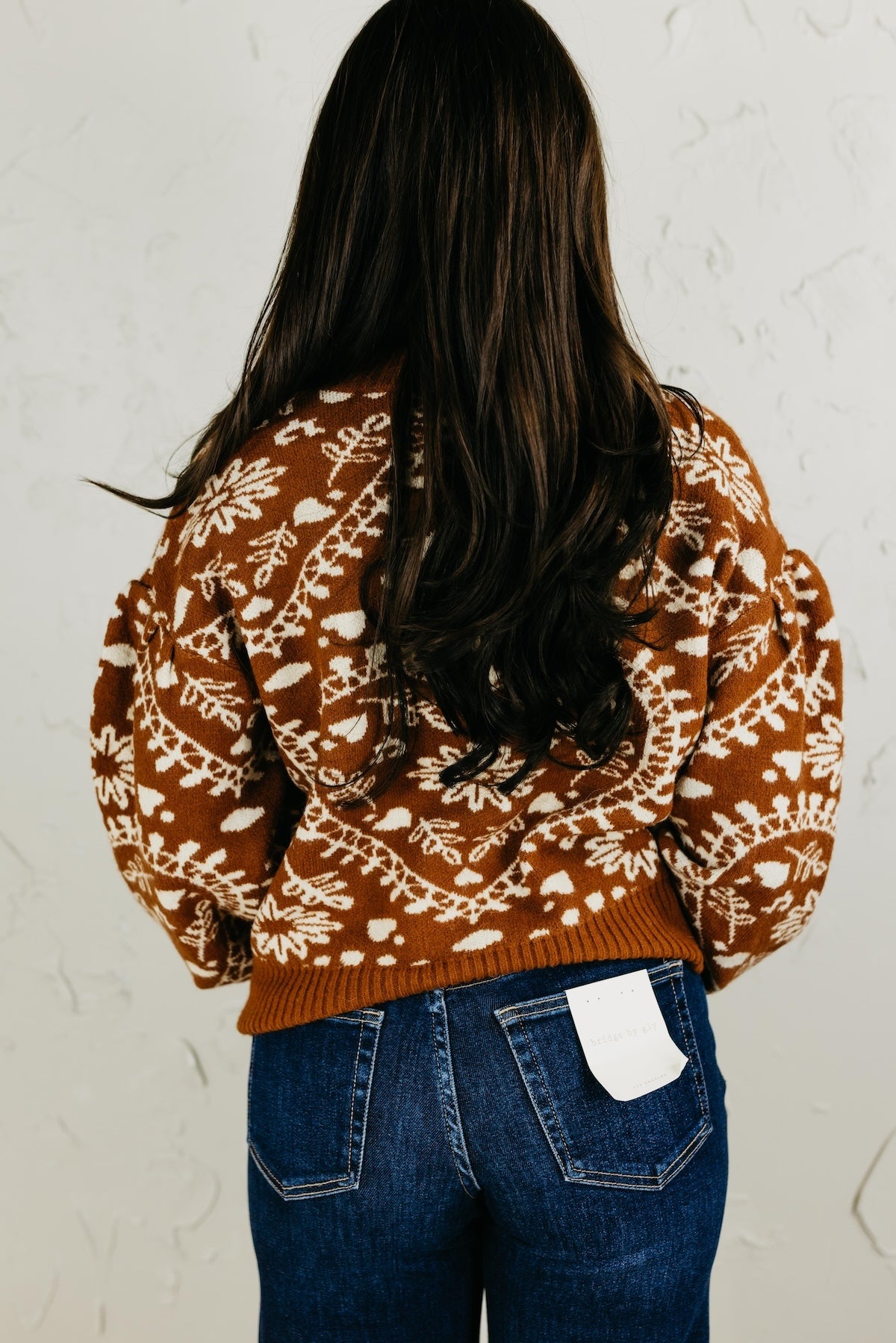 The Odin Floral Puff Sleeve Sweater