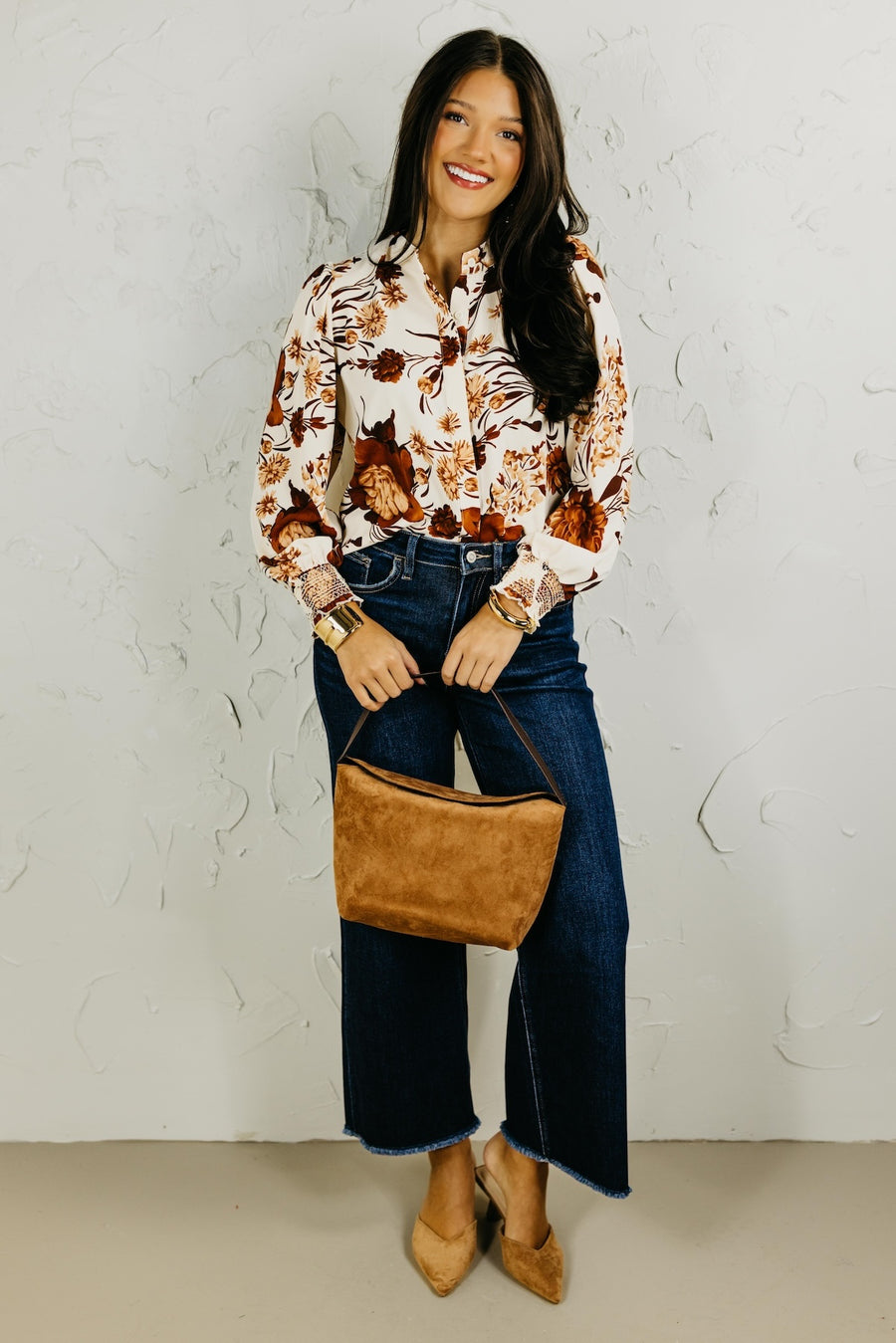 The Jola Floral Button Up Blouse