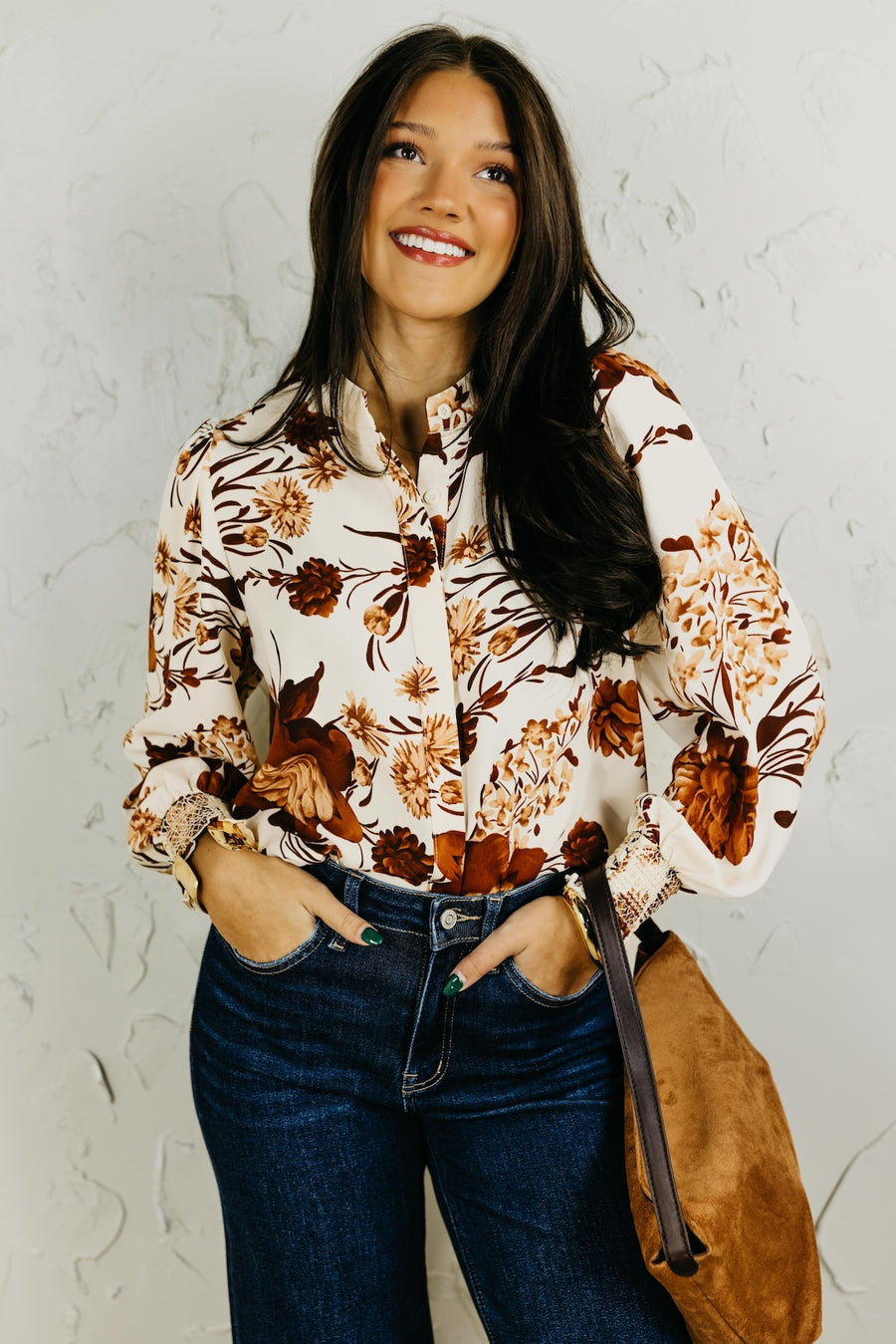 The Jola Floral Button Up Blouse