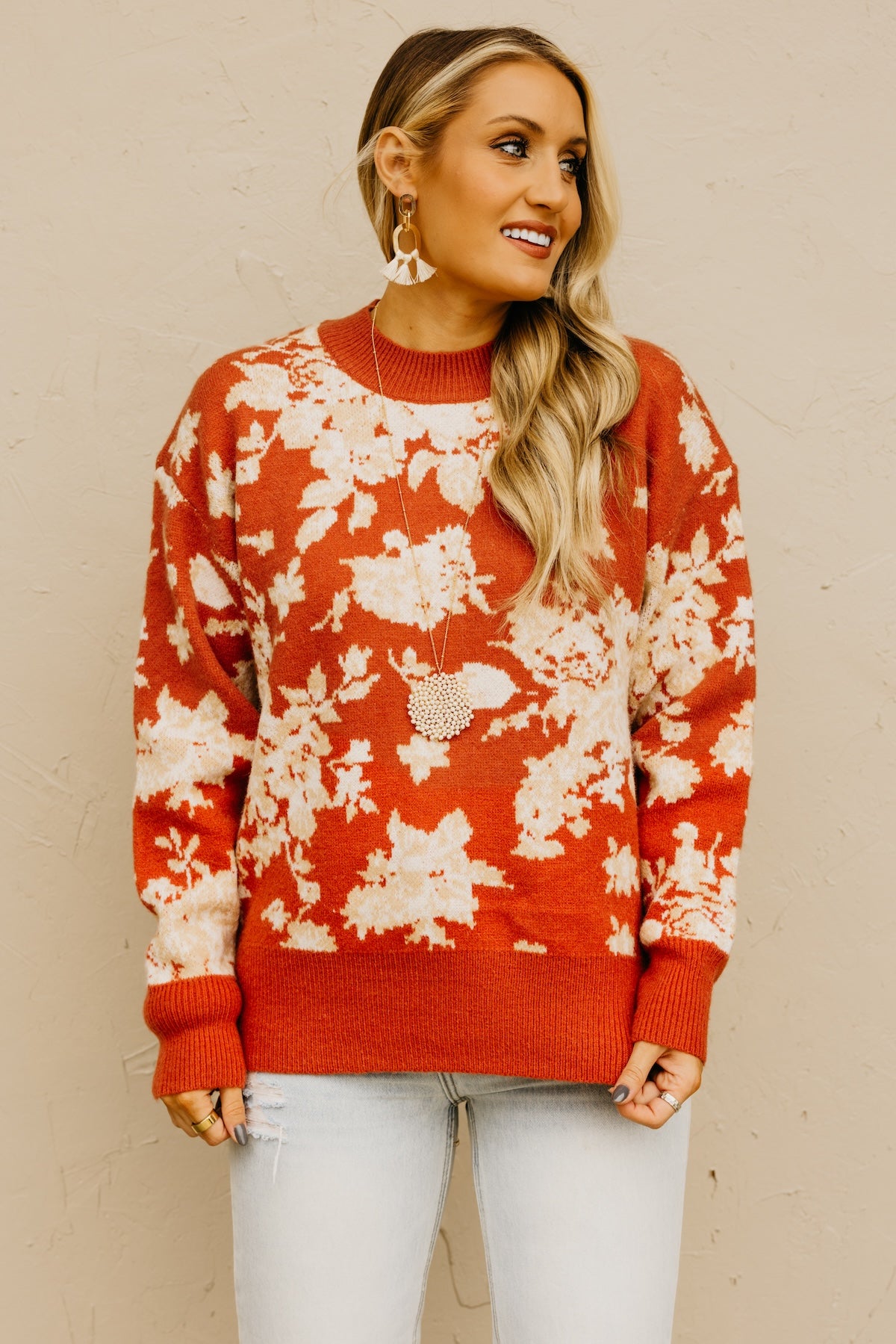 The Ruby Floral Sweater