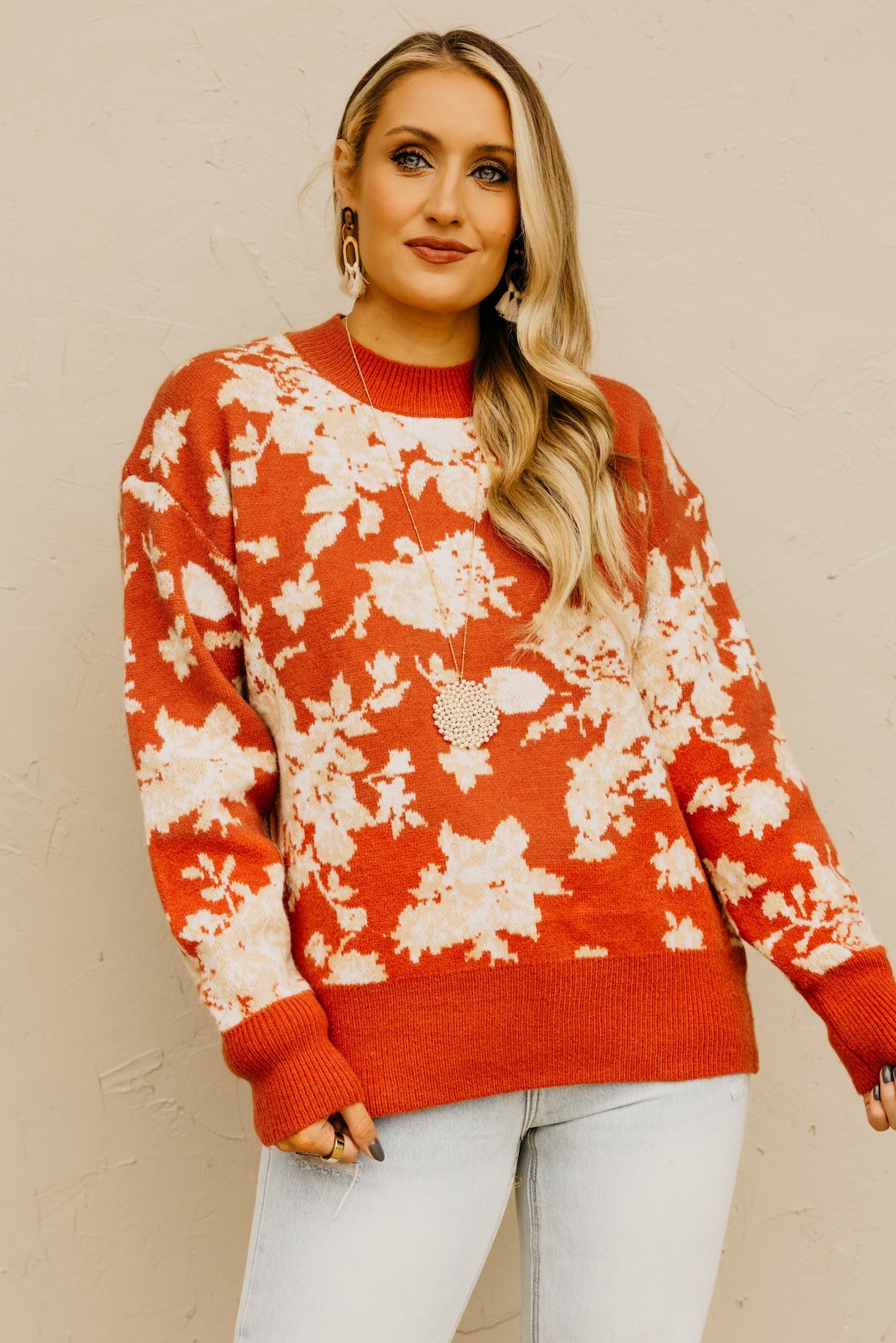 The Ruby Floral Sweater