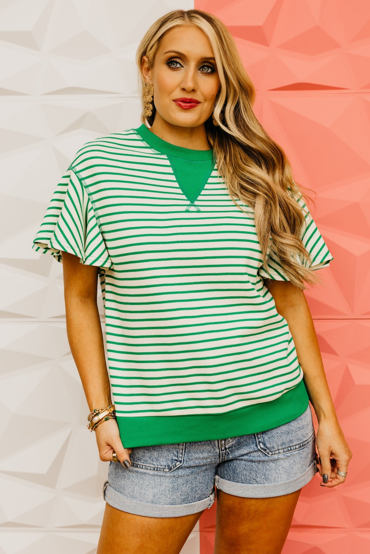 The Phoebe Ruffle Sleeve Raglan Top