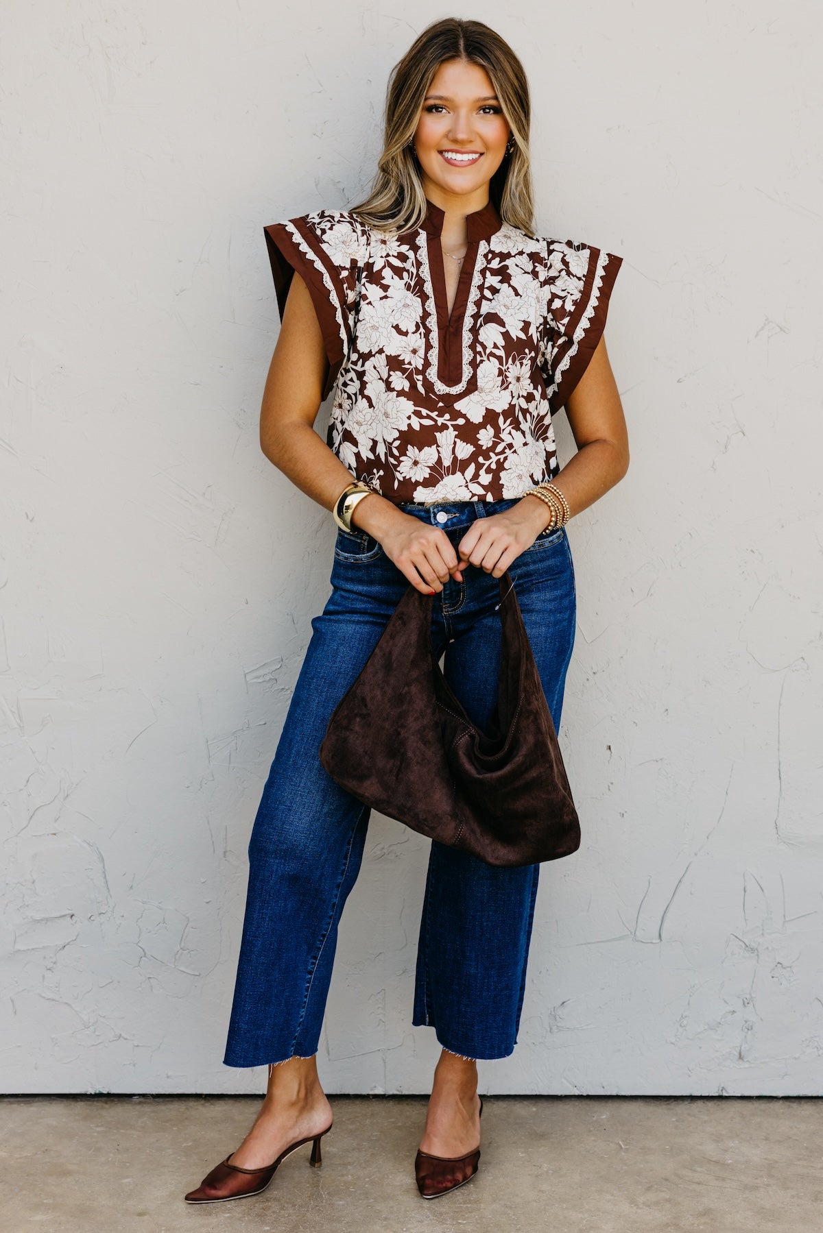 The Raylen Floral Woven Top
