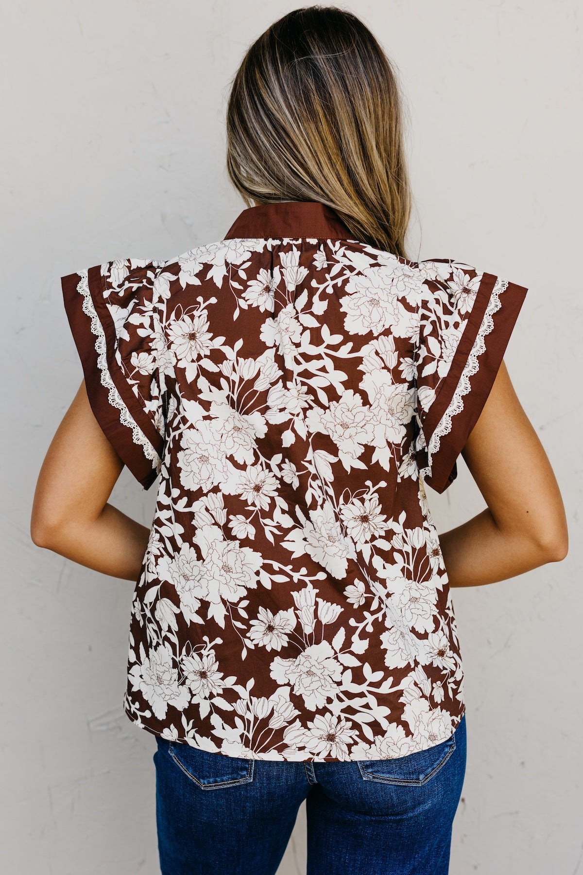 The Raylen Floral Woven Top