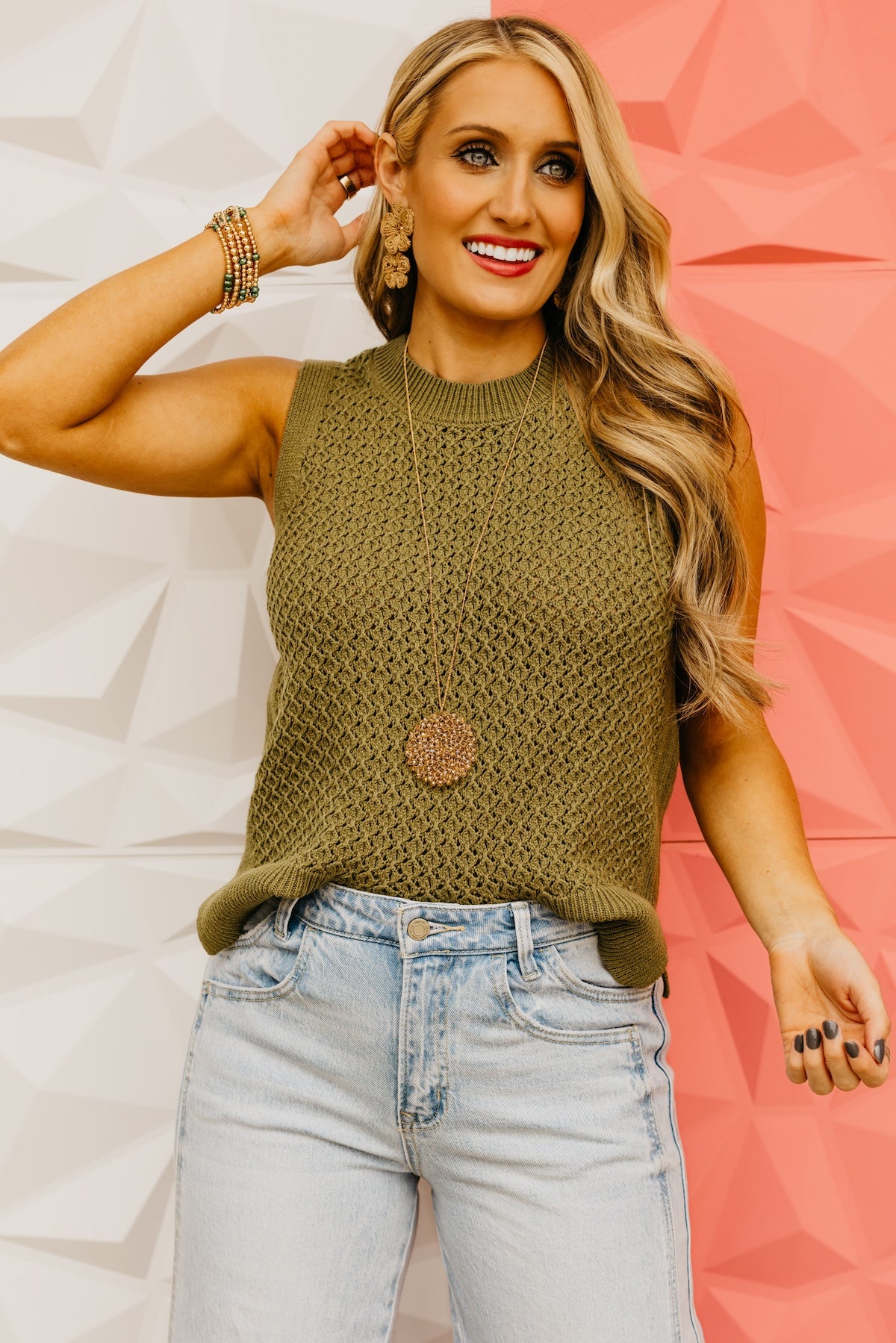 The Maci Sleeveless Knit Sweater Top
