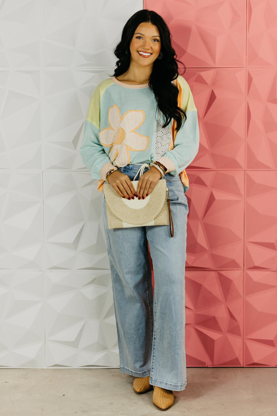 The Daisy Patch Color Block Top