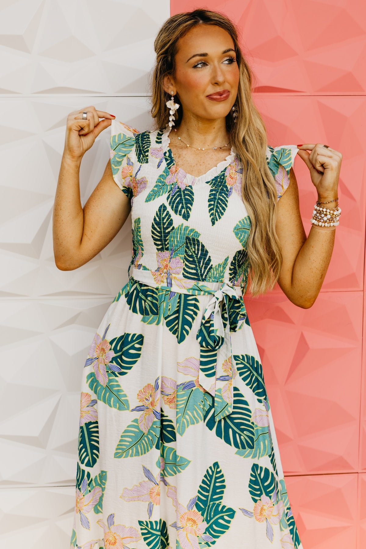 The Alessandra Smocked Bodice Maxi Dress