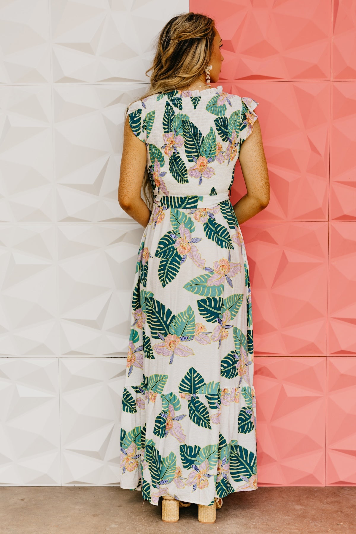 The Alessandra Smocked Bodice Maxi Dress