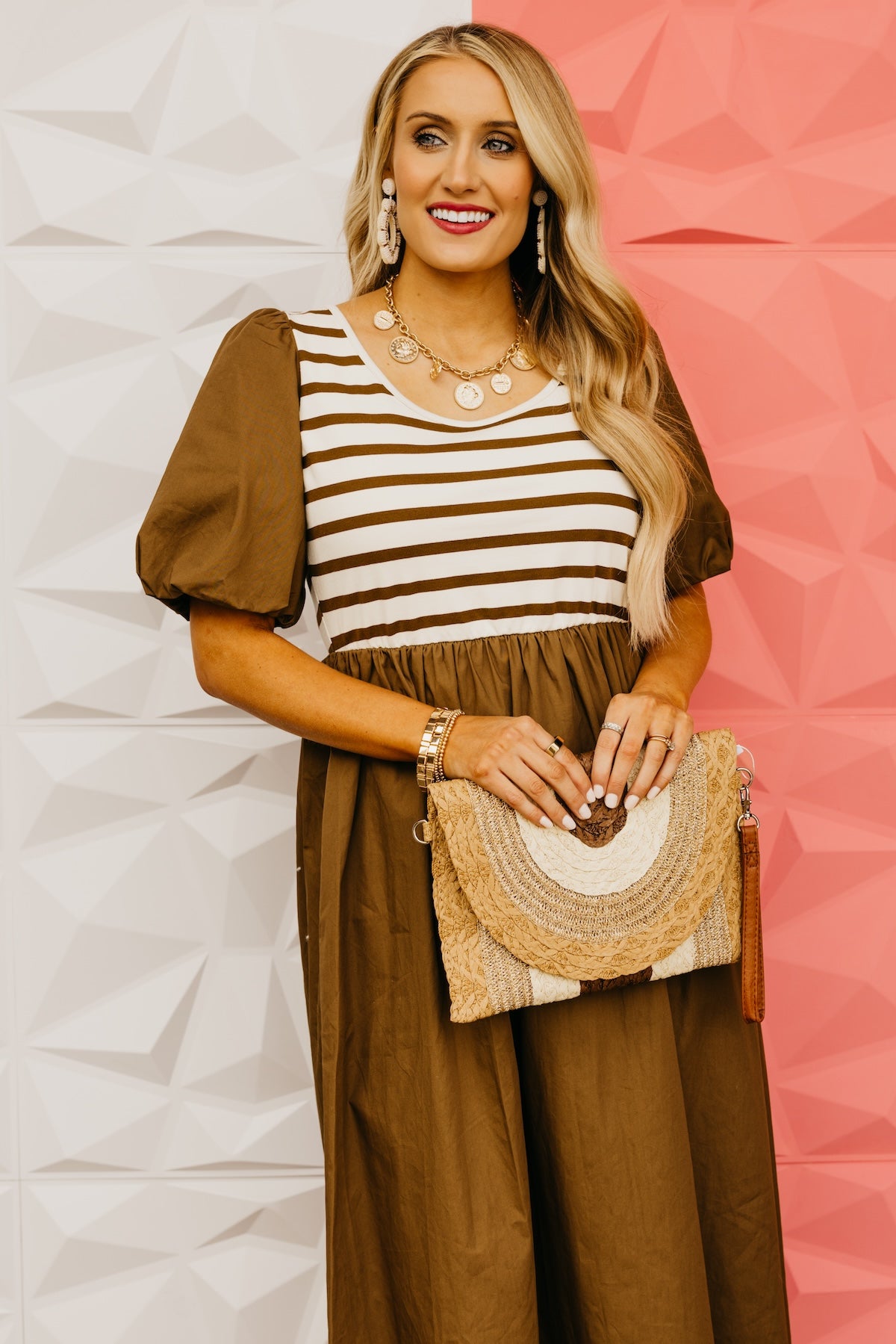 The Jayda Balloon Sleeve Midi Dress