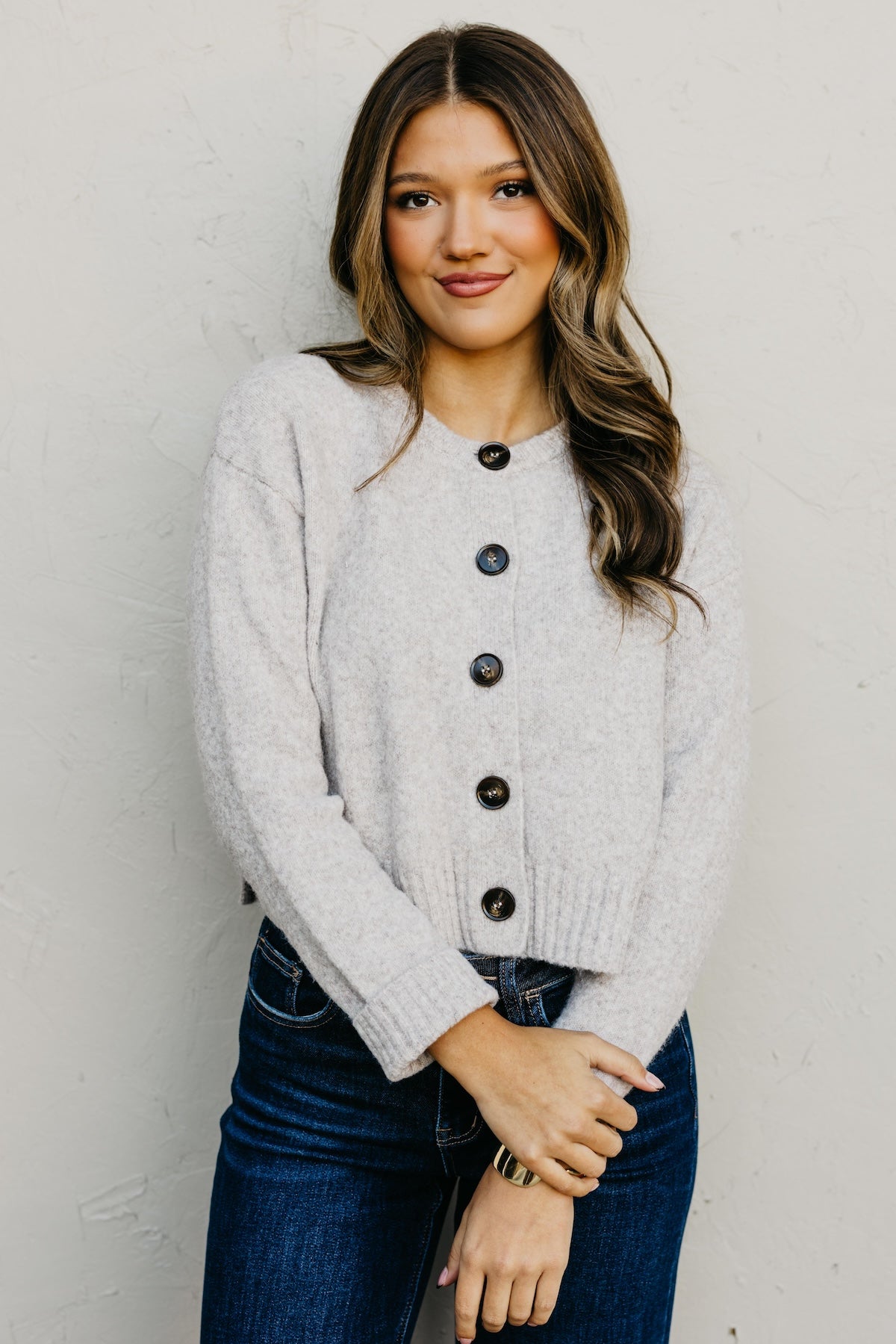The Wesley Fuzzy Button Cardigan