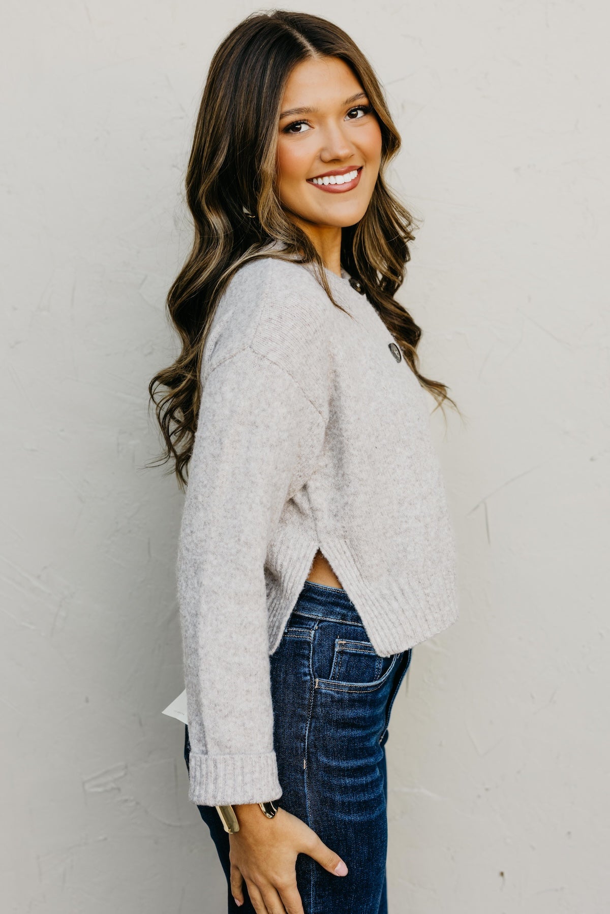The Wesley Fuzzy Button Cardigan