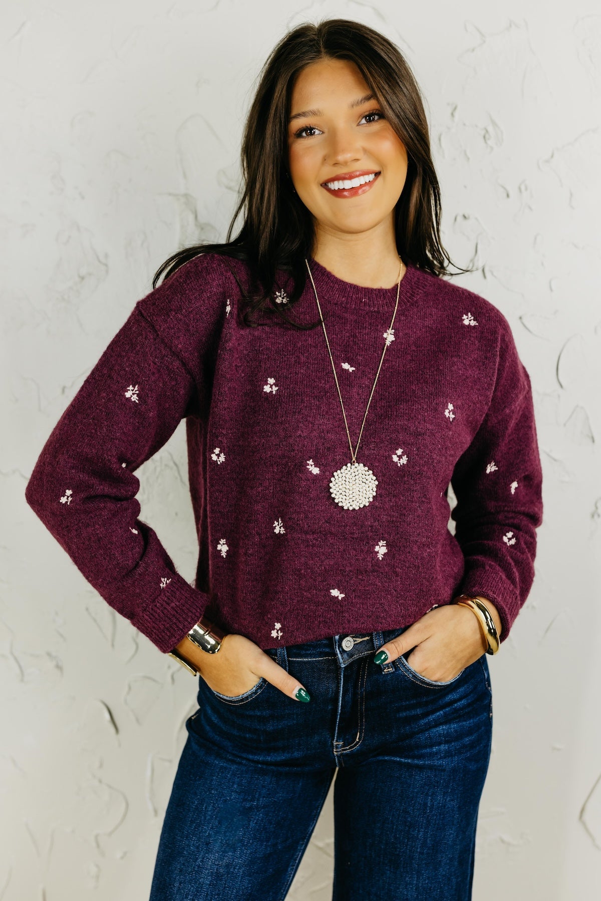 The Grace Ditsy Floral Sweater