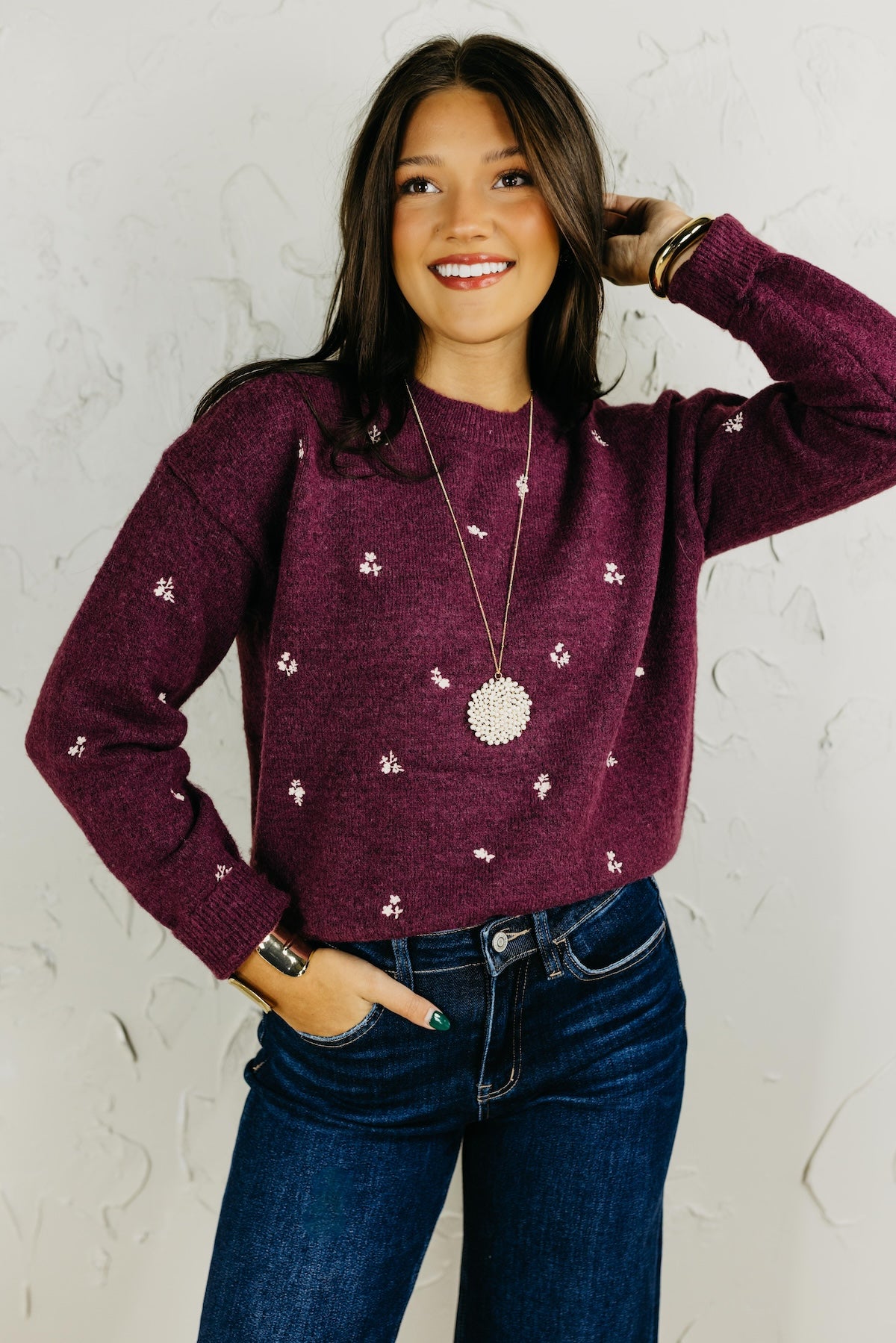 The Grace Ditsy Floral Sweater