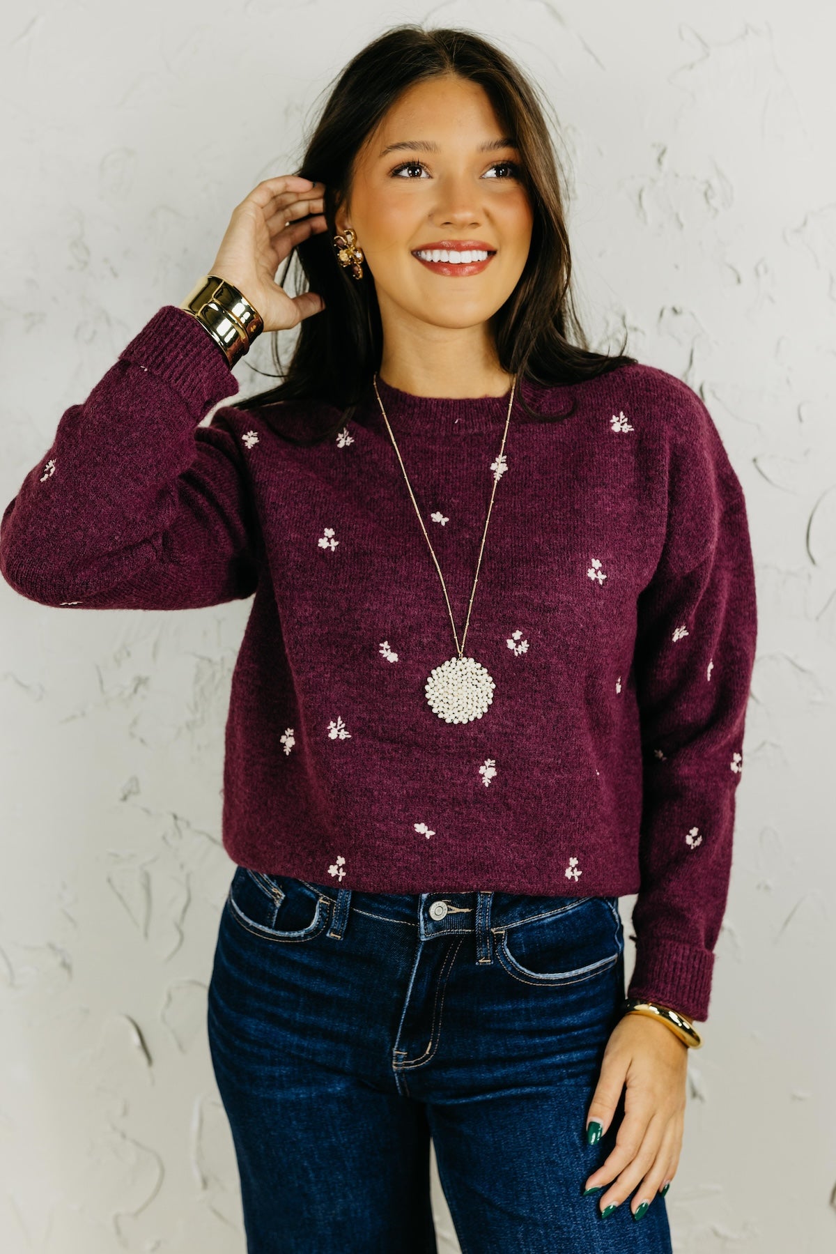 The Grace Ditsy Floral Sweater