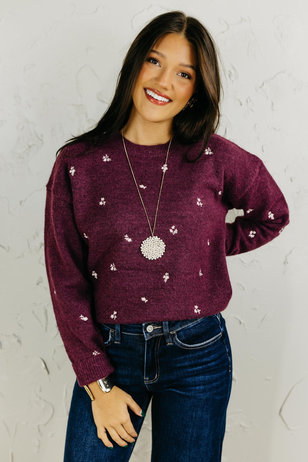 The Grace Ditsy Floral Sweater