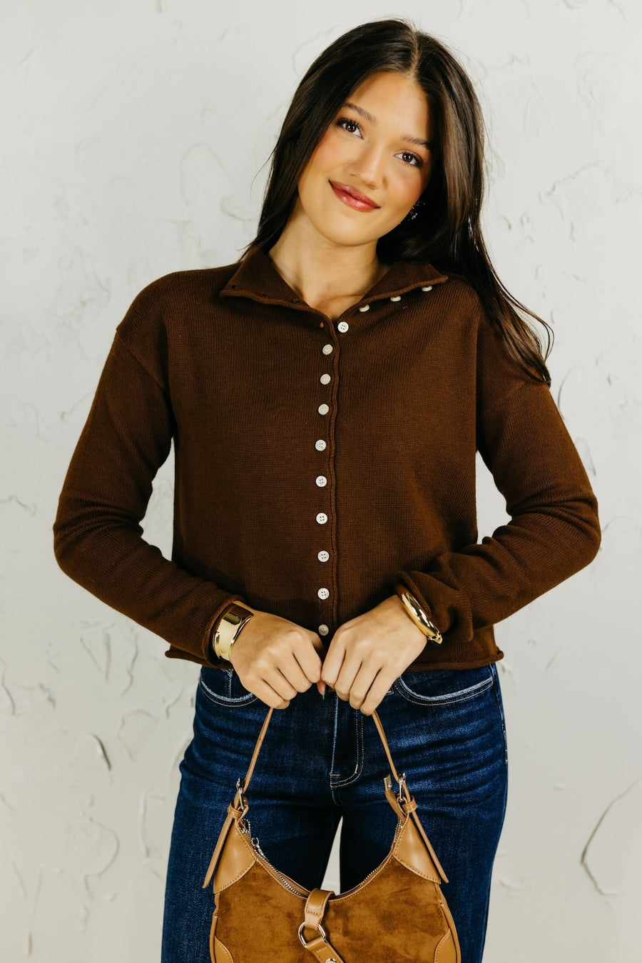 The Vienna Button Down Cashmere Sweater