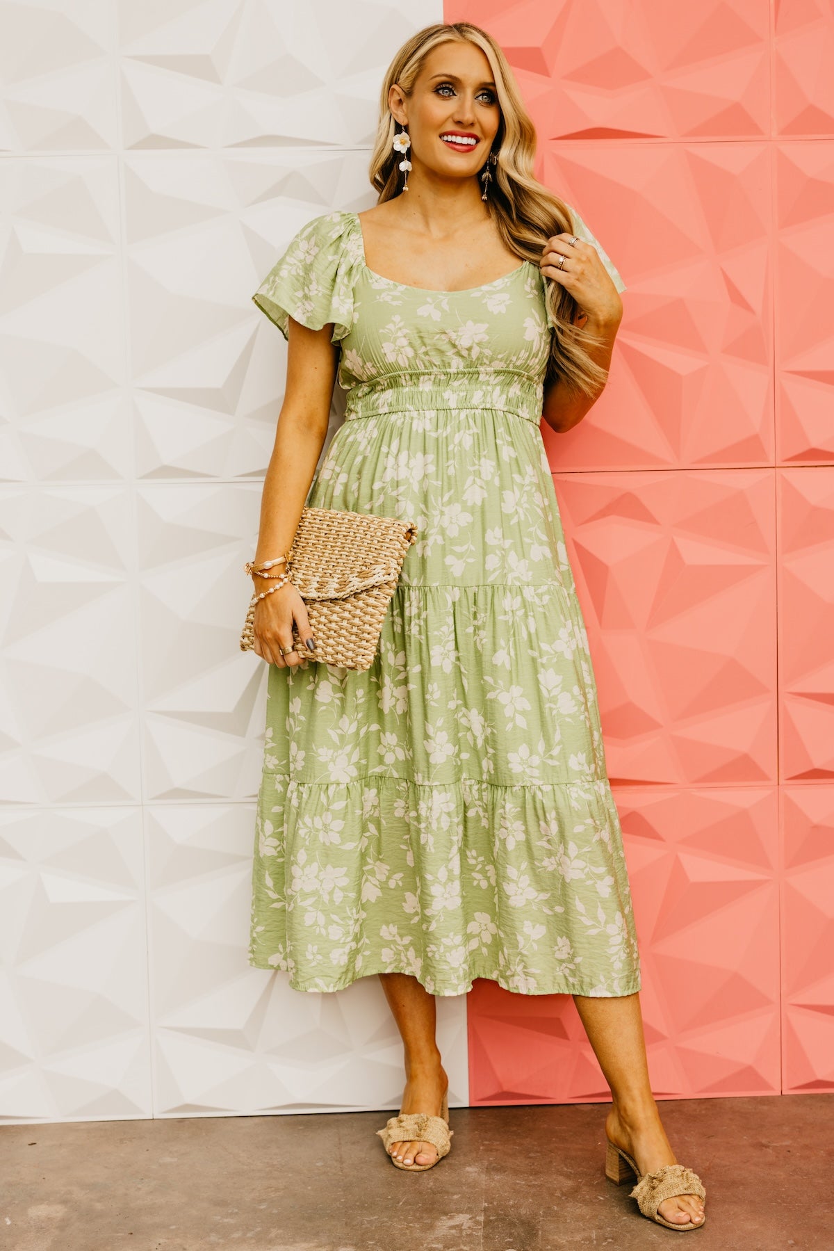 The Amira Scoop Neck Midi Dress