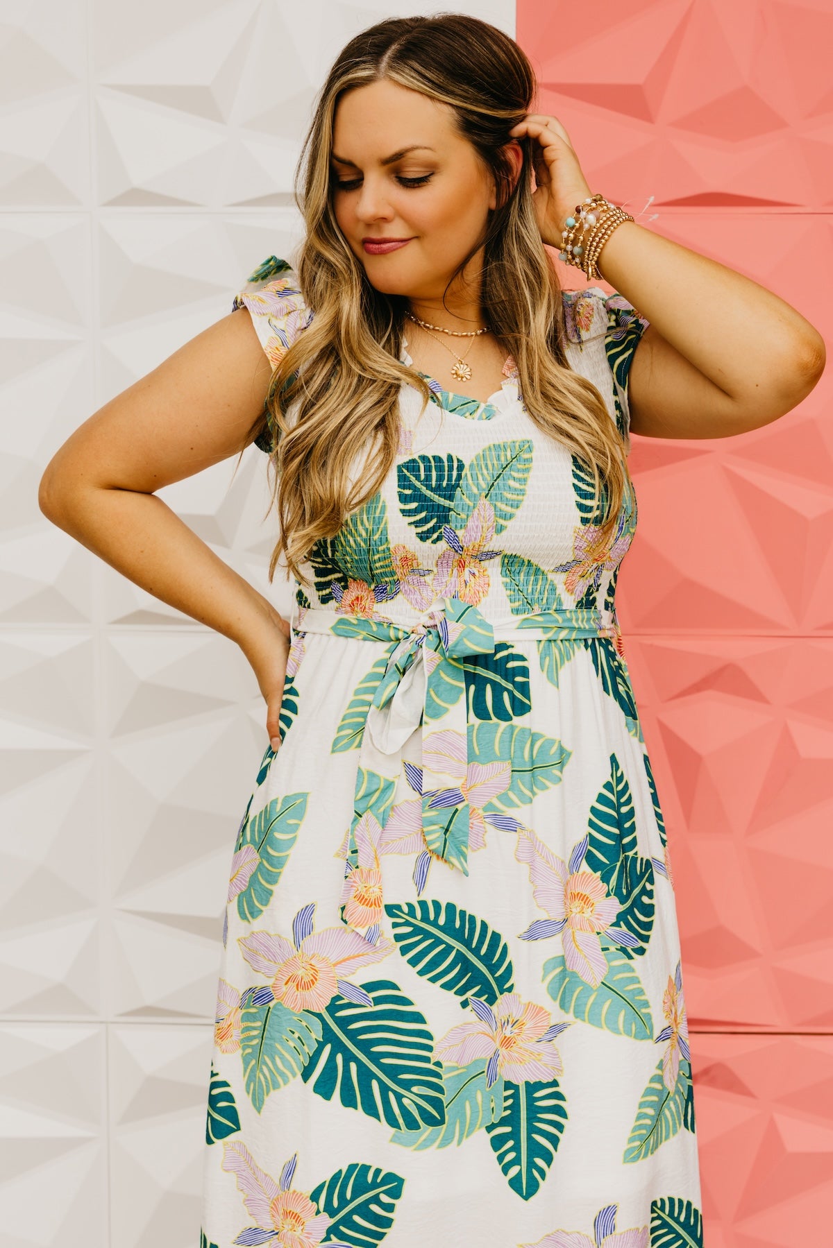 The Alessandra Smocked Bodice Maxi Dress