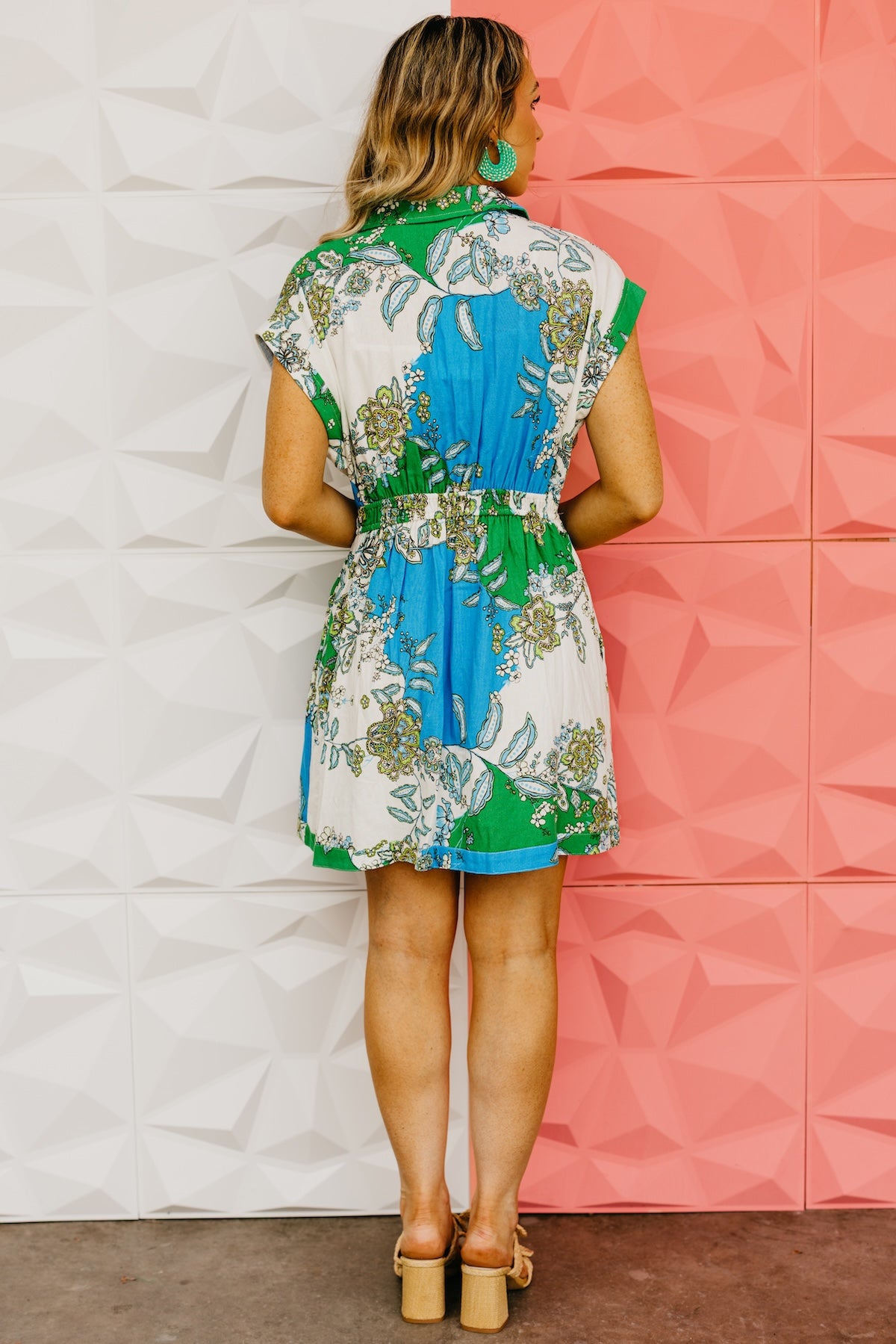 The Helena Pleated Waist Mini Dress