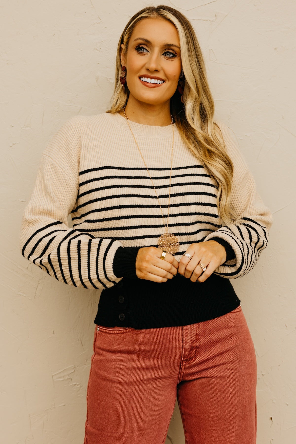 The Aaron Side Button Sweater