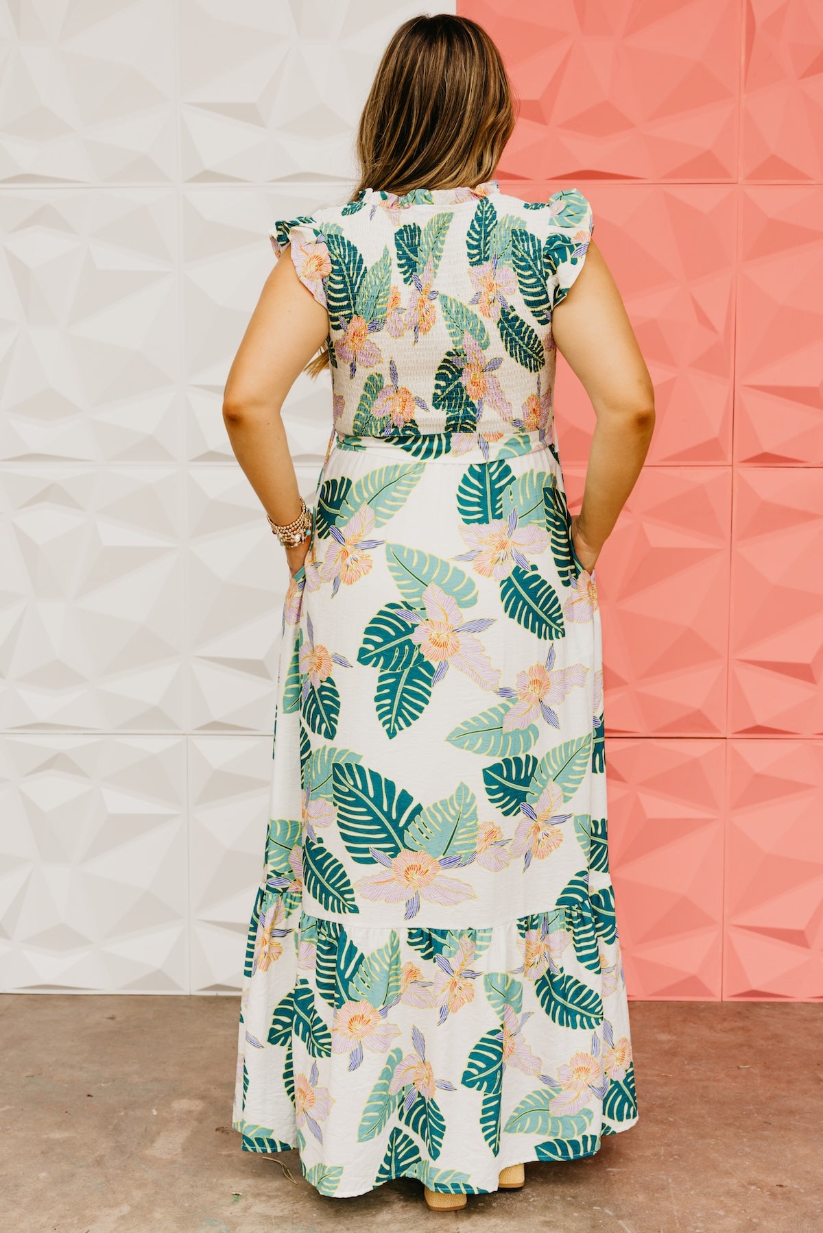 The Alessandra Smocked Bodice Maxi Dress