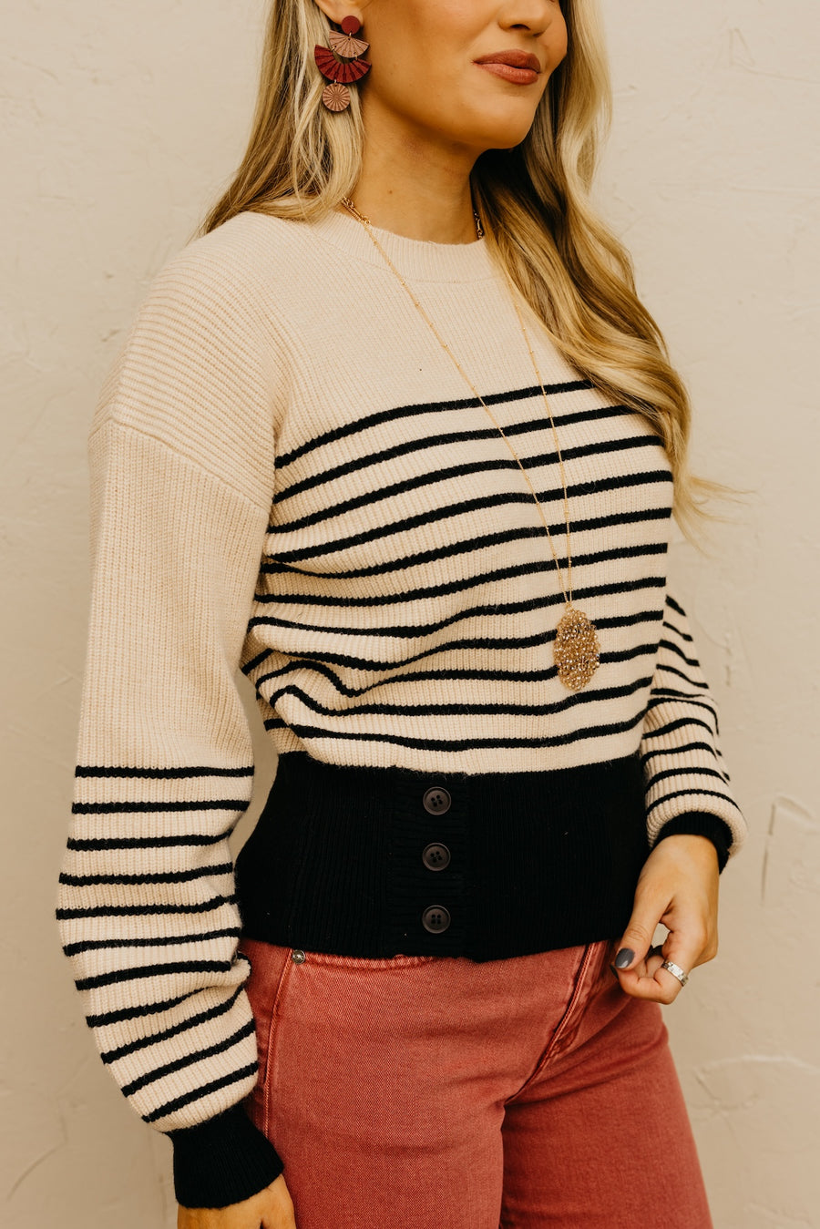 The Aaron Side Button Sweater