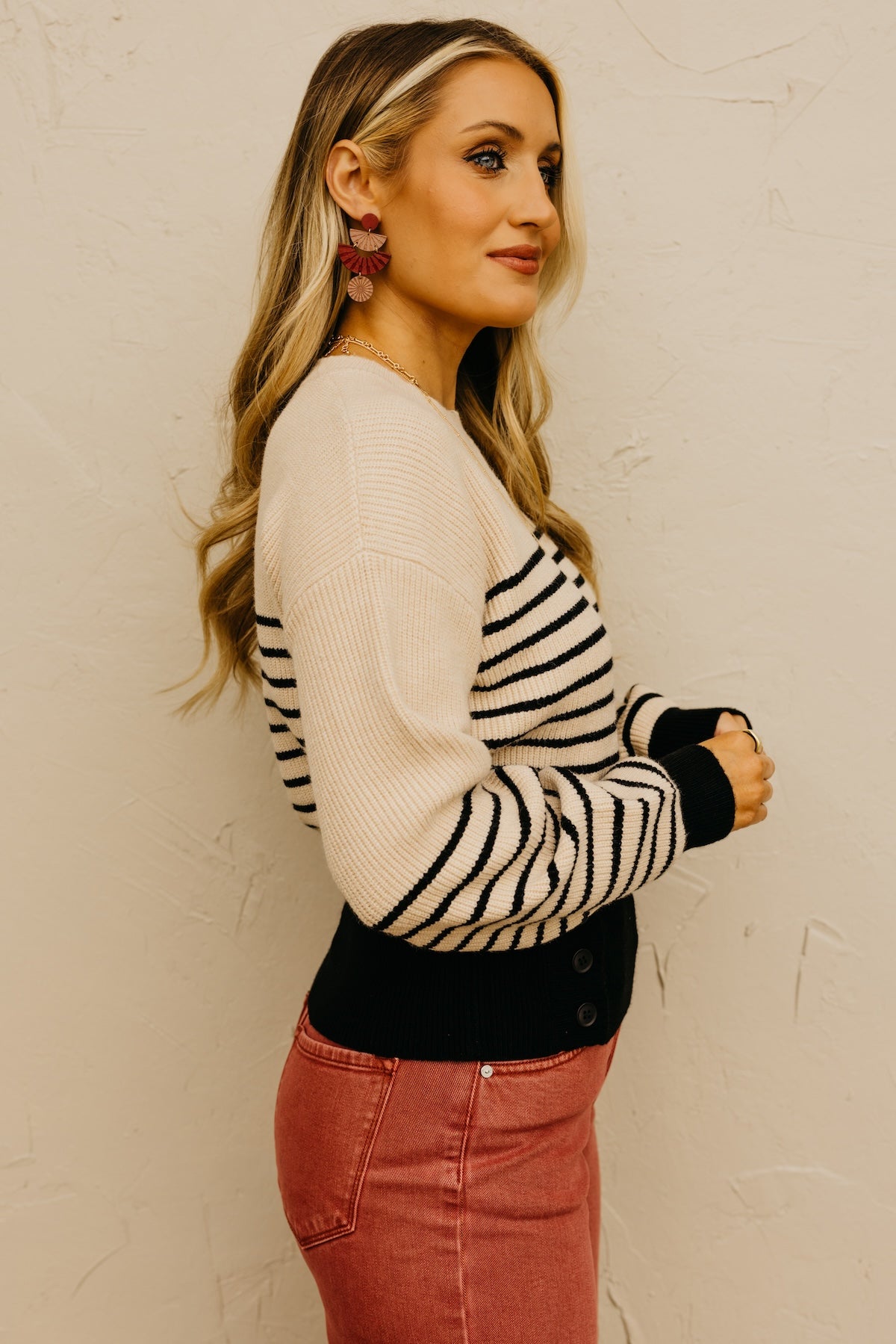 The Aaron Side Button Sweater