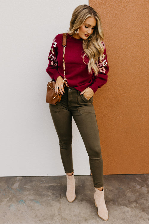 The Joey Floral Embroidered Sweater