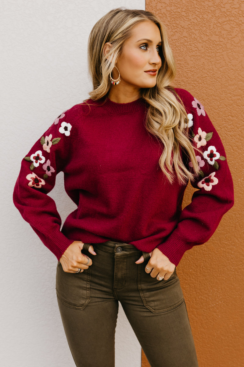 The Joey Floral Embroidered Sweater