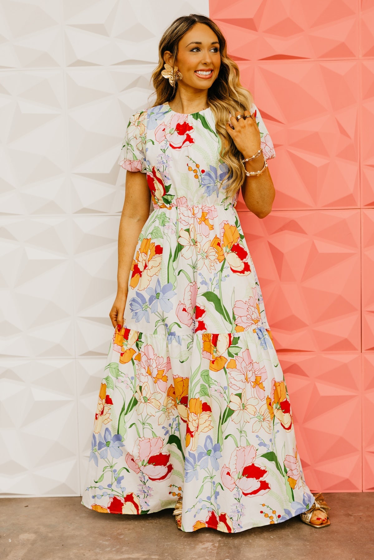 The Caiden Floral Tiered Maxi Dress