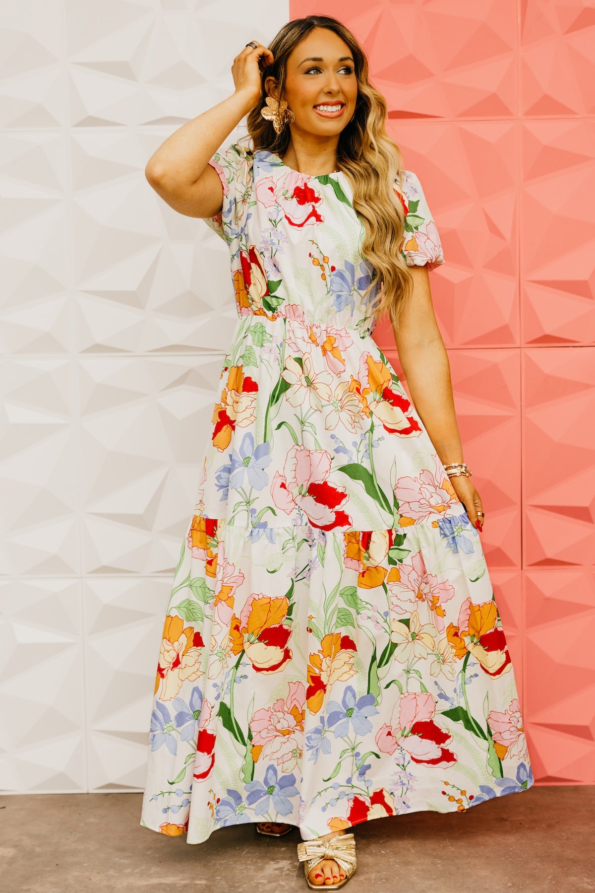 The Caiden Floral Tiered Maxi Dress