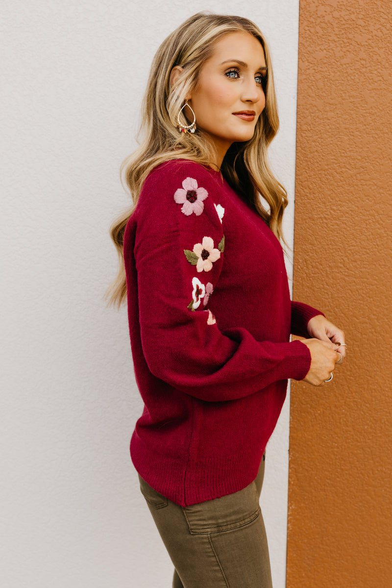 The Joey Floral Embroidered Sweater